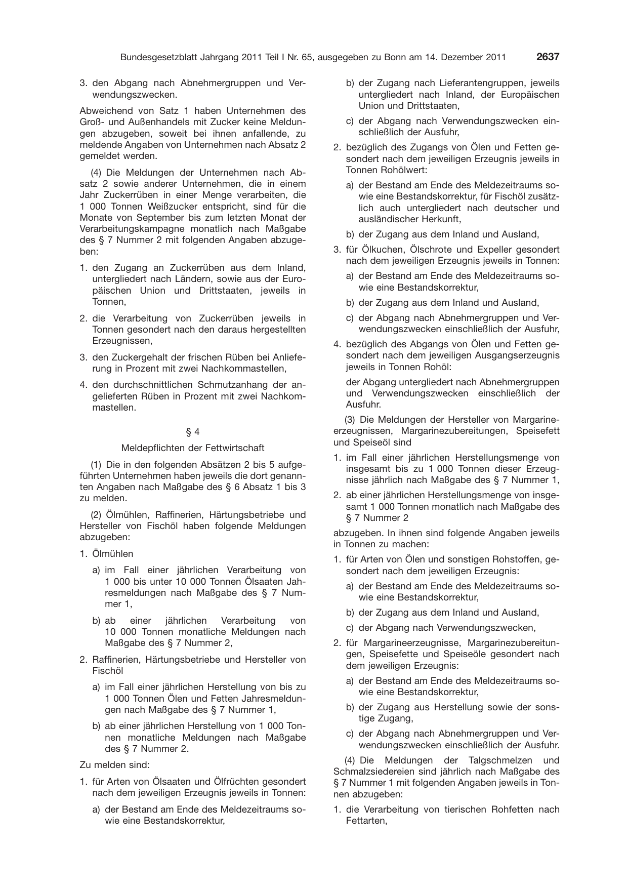 BGBl. 2011, Seite 2637 — Originalseite als Abbildung