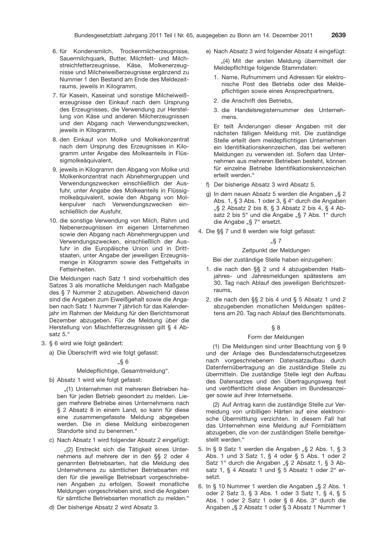 BGBl. 2011, Seite 2639 — Originalseite als Abbildung