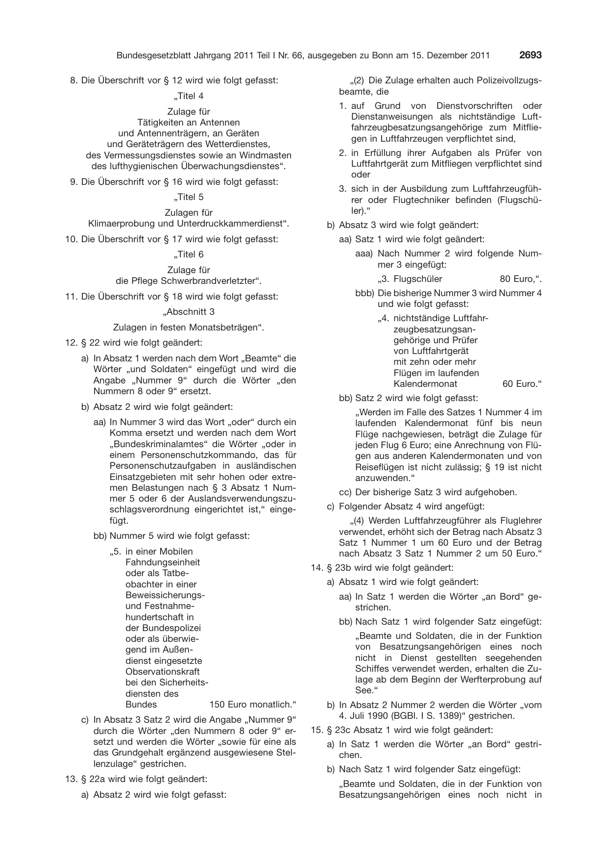 BGBl. 2011, Seite 2693 — Originalseite als Abbildung