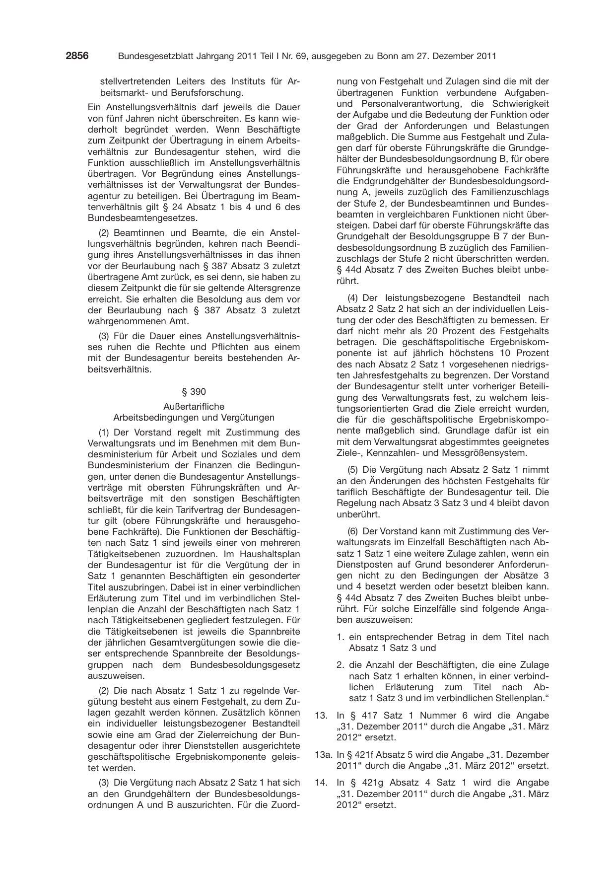 BGBl. 2011, Seite 2856 — Originalseite als Abbildung