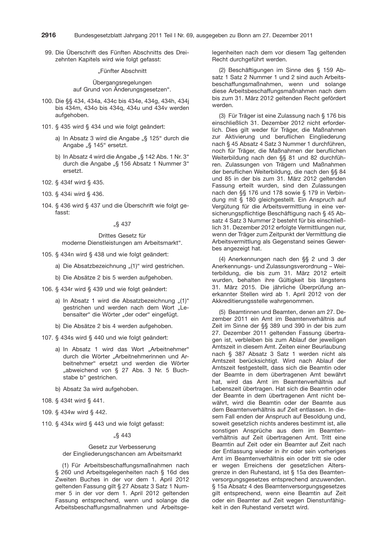 BGBl. 2011, Seite 2916 — Originalseite als Abbildung