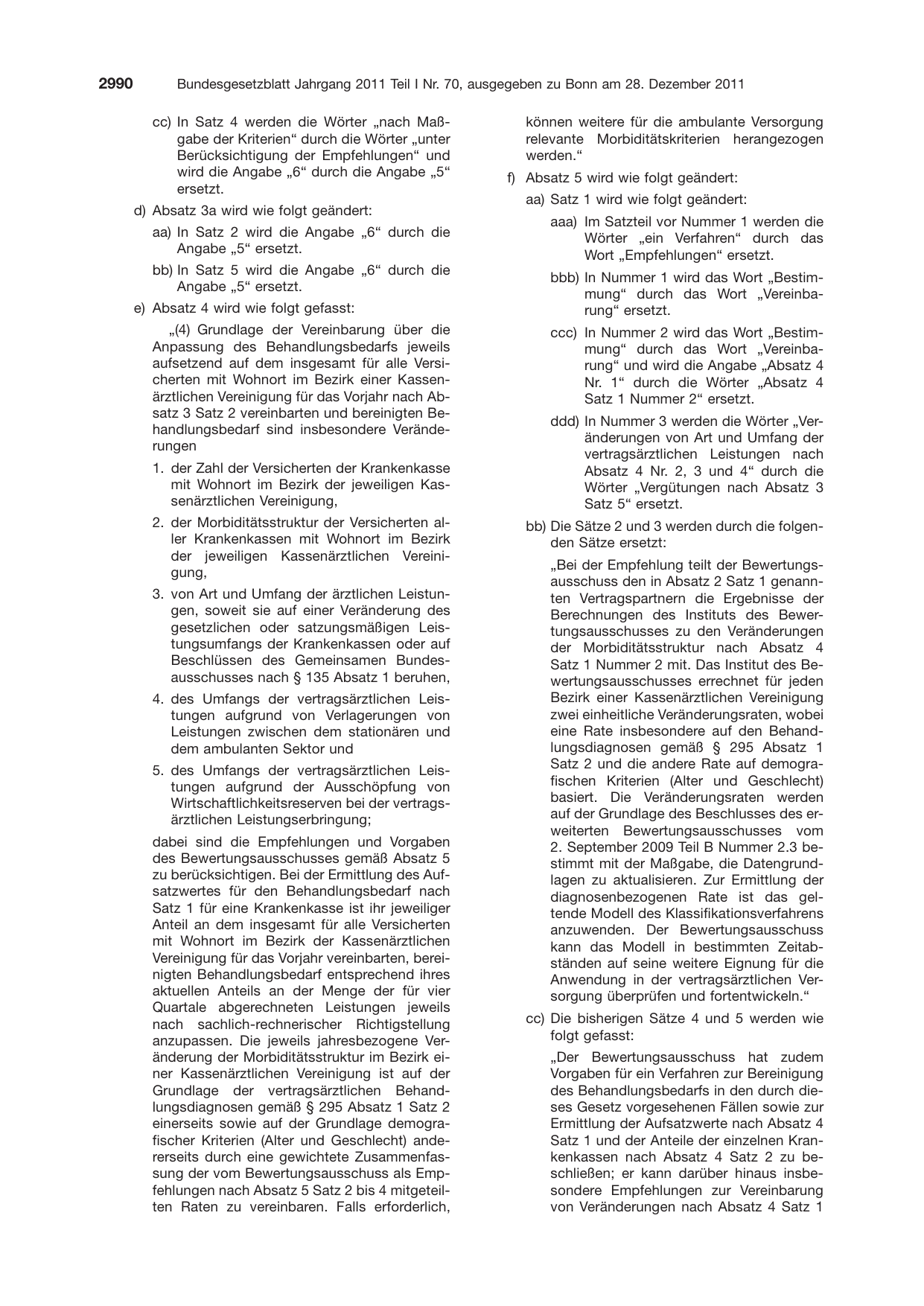 BGBl. 2011, Seite 2990 — Originalseite als Abbildung