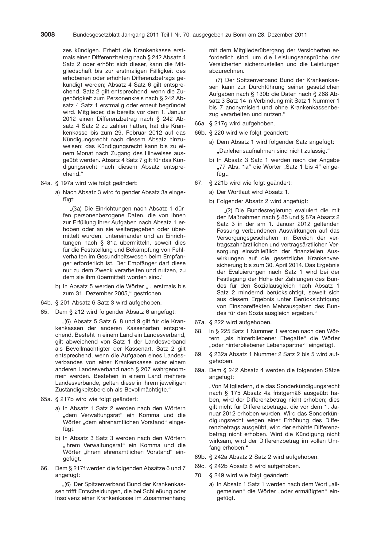 BGBl. 2011, Seite 3008 — Originalseite als Abbildung