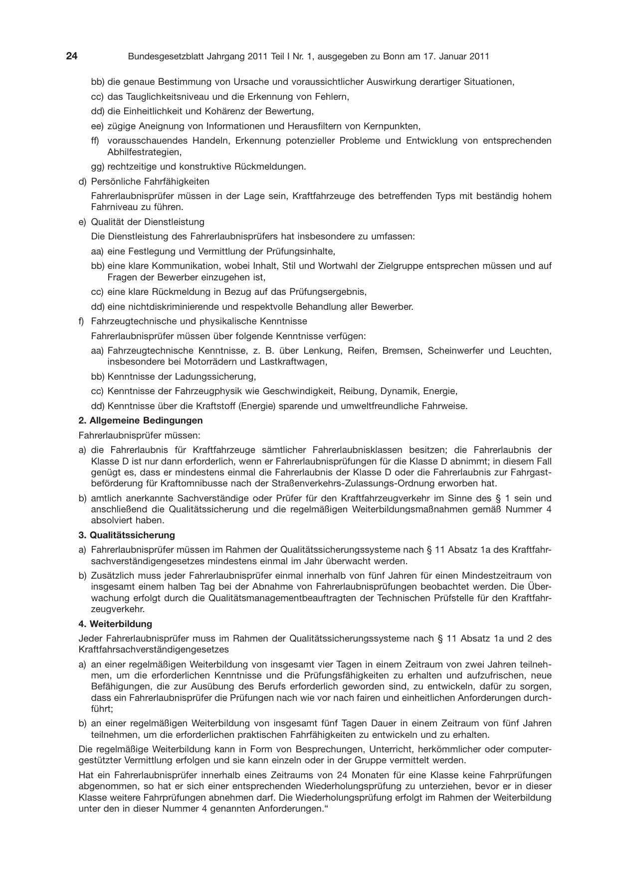 BGBl. 2011, Seite 24 — Originalseite als Abbildung