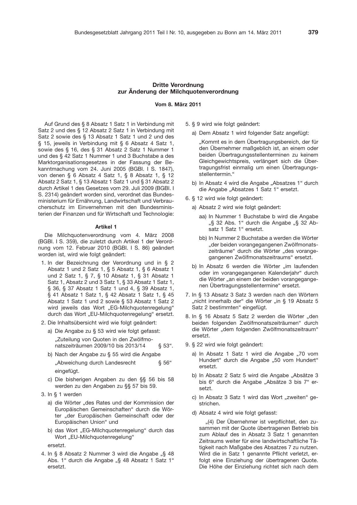 BGBl. 2011, Seite 379 — Originalseite als Abbildung