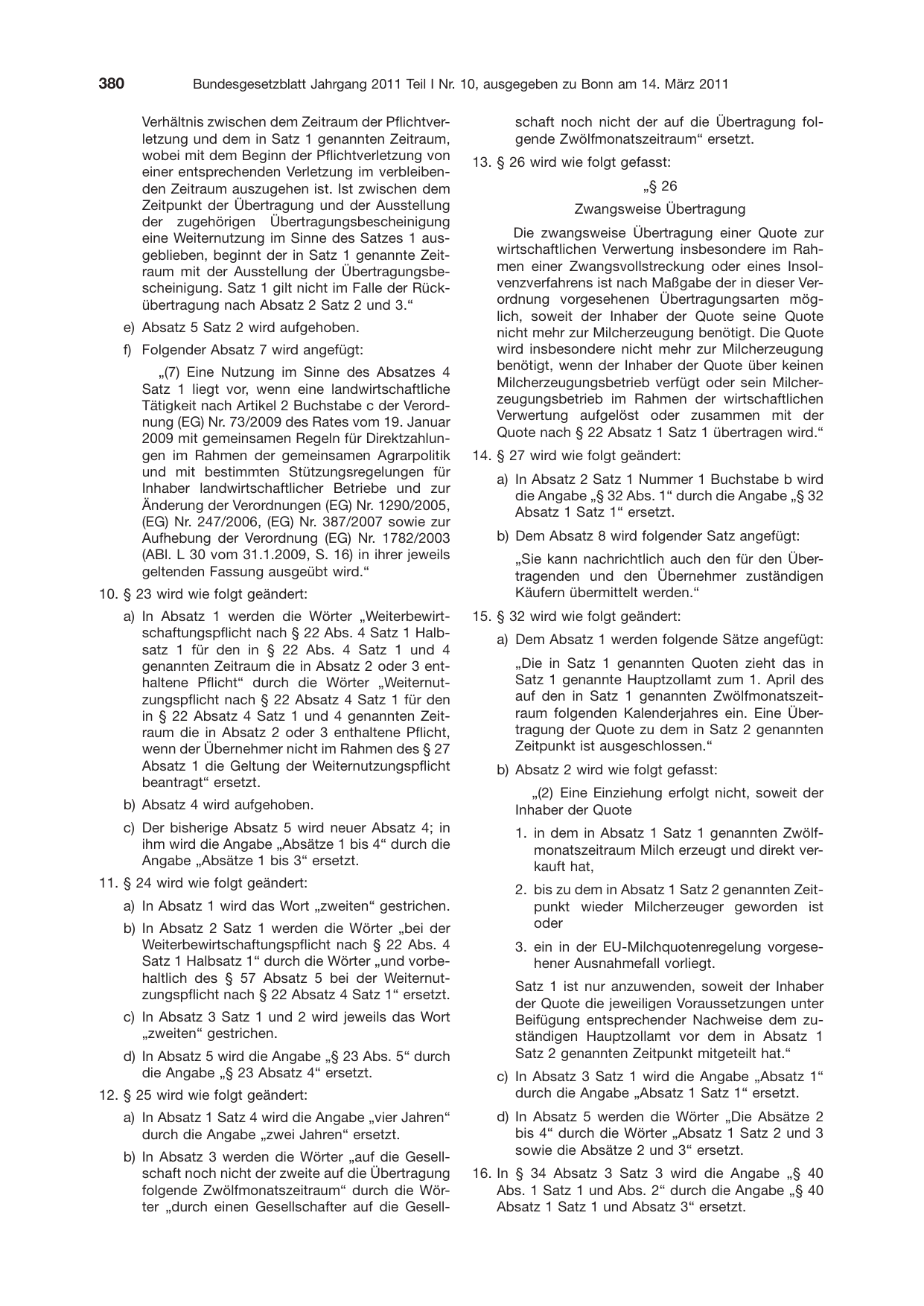 BGBl. 2011, Seite 380 — Originalseite als Abbildung