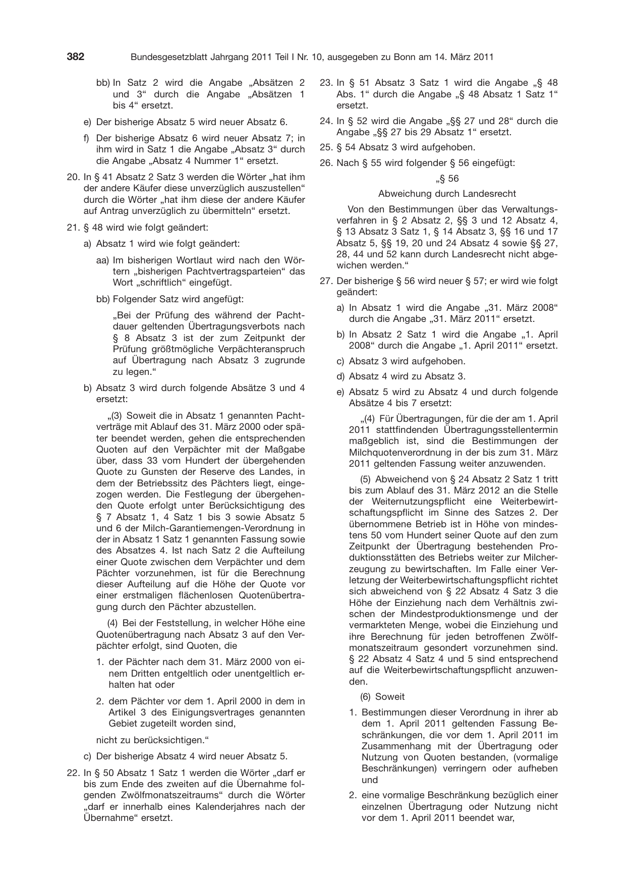 BGBl. 2011, Seite 382 — Originalseite als Abbildung