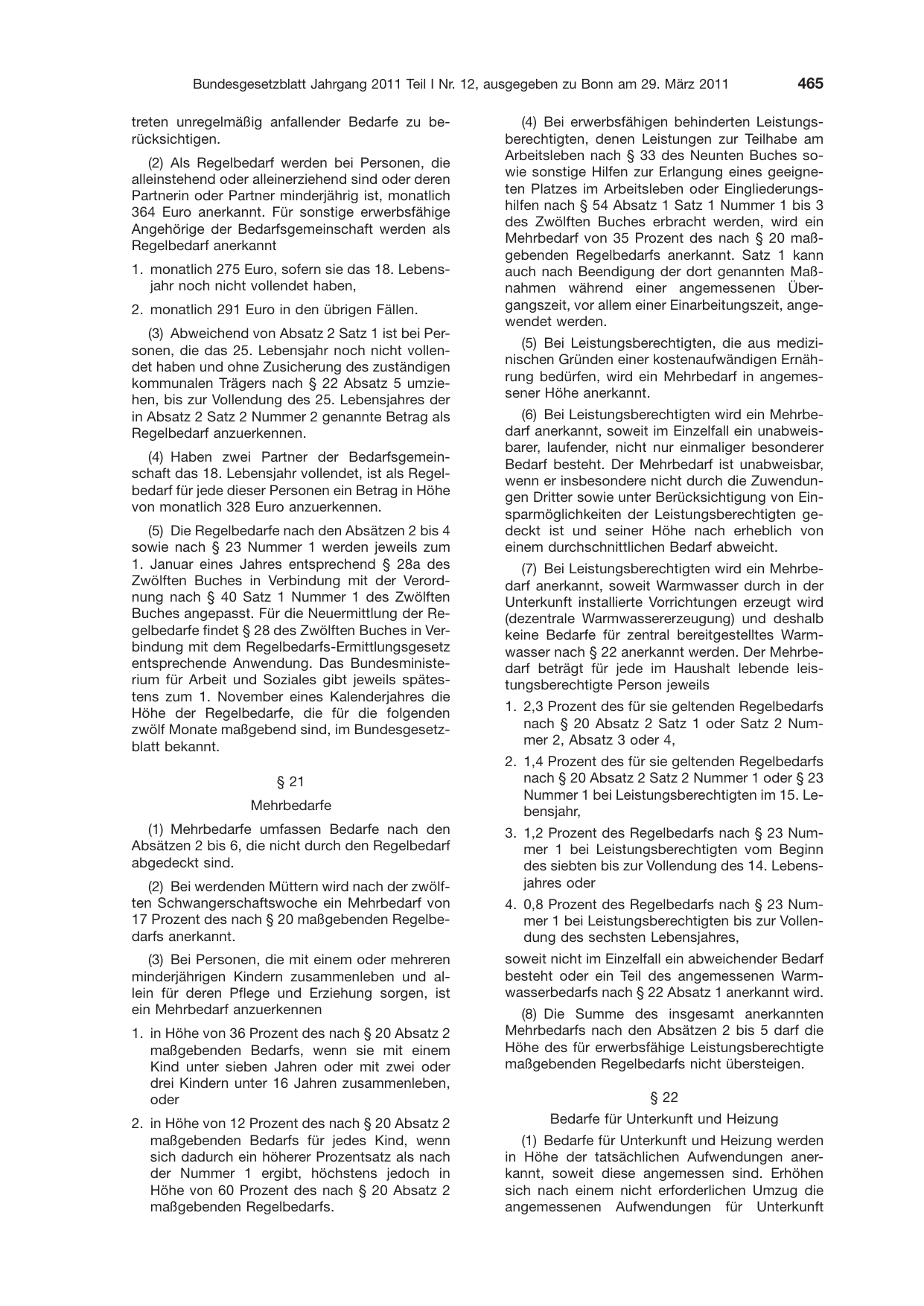 BGBl. 2011, Seite 465 — Originalseite als Abbildung