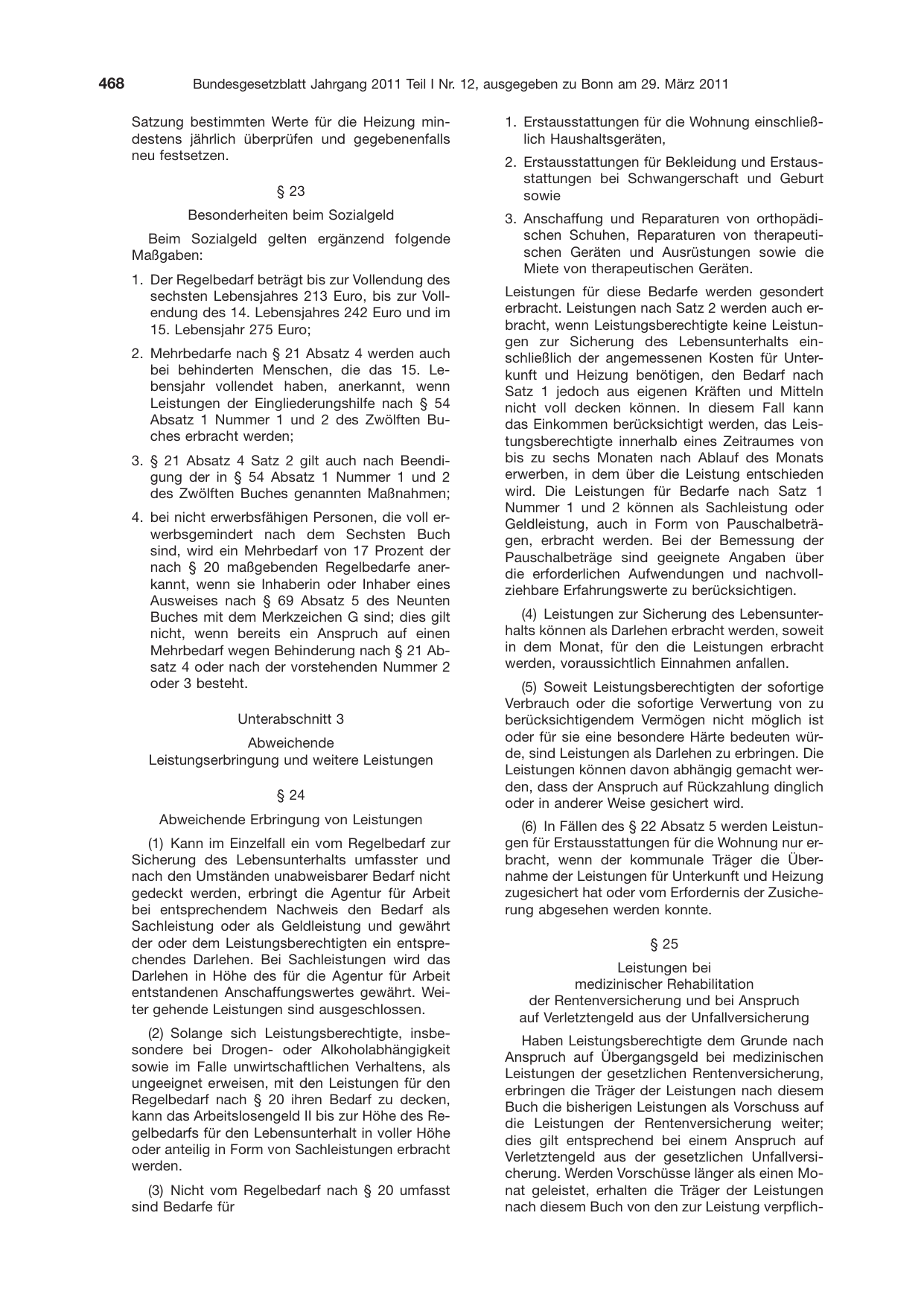 BGBl. 2011, Seite 468 — Originalseite als Abbildung