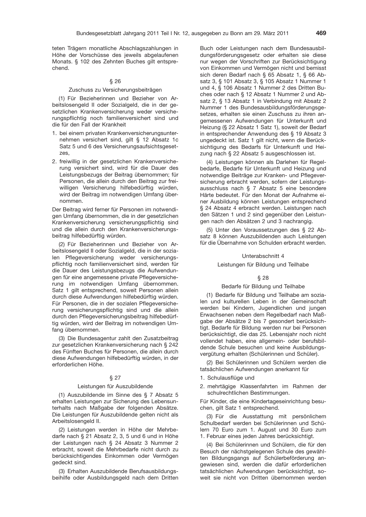 BGBl. 2011, Seite 469 — Originalseite als Abbildung
