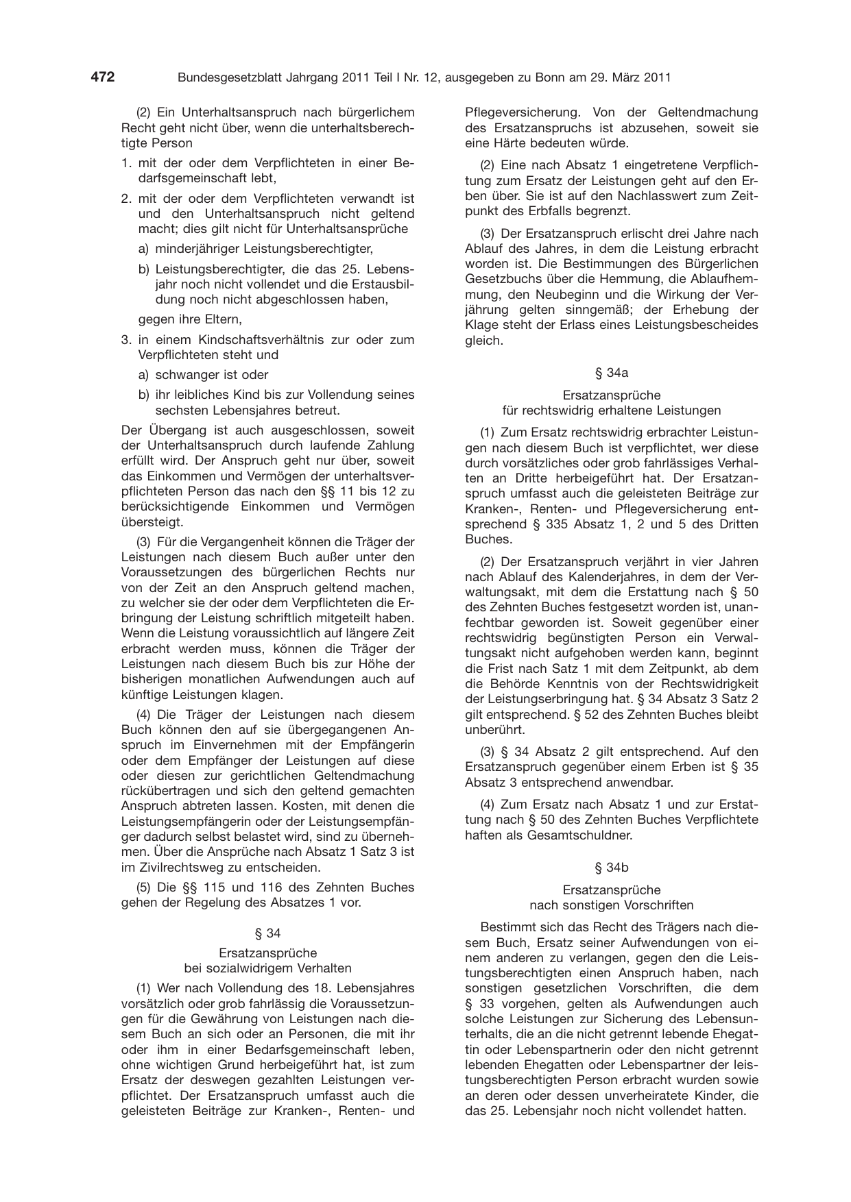 BGBl. 2011, Seite 472 — Originalseite als Abbildung