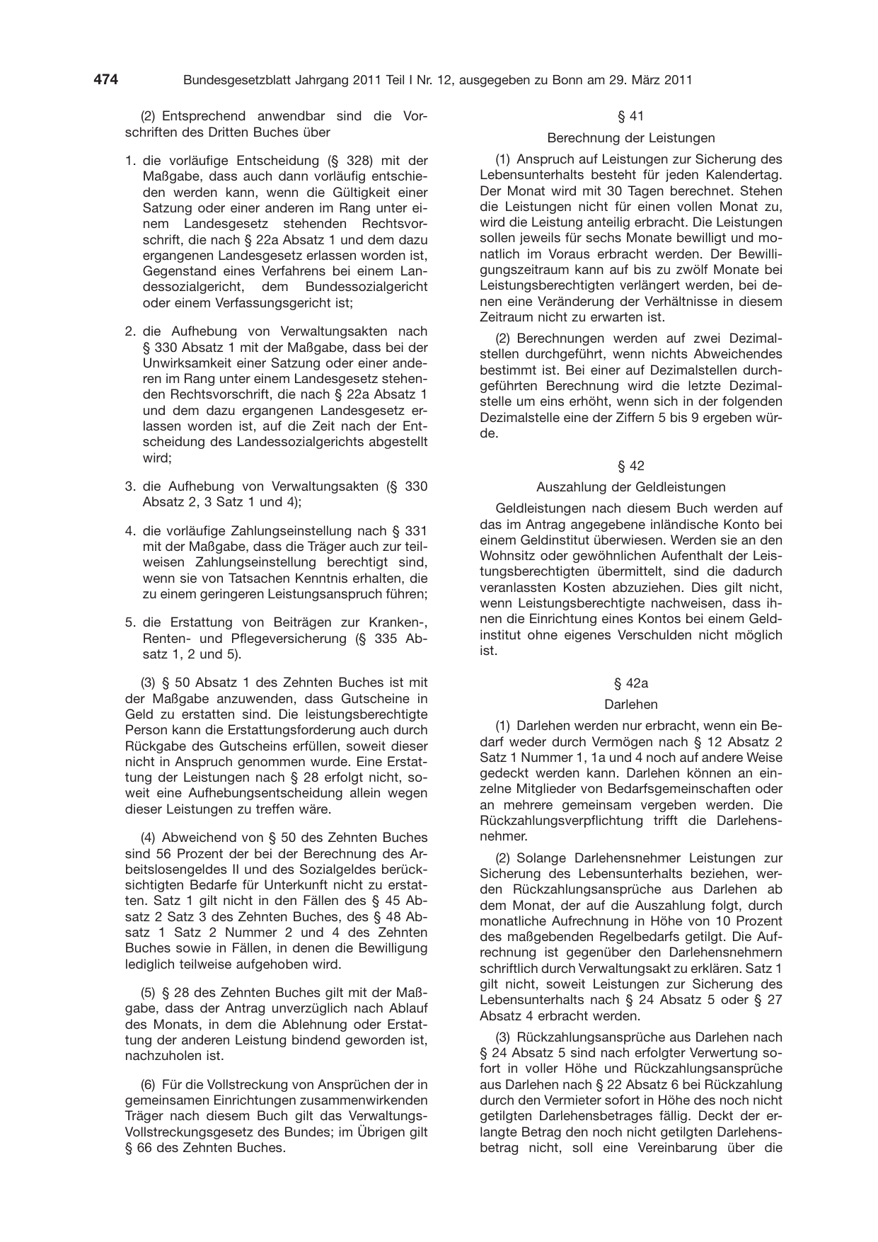 BGBl. 2011, Seite 474 — Originalseite als Abbildung