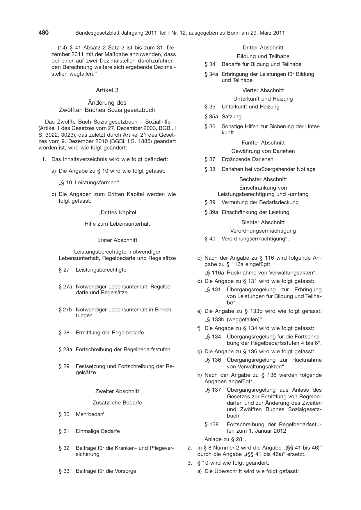 BGBl. 2011, Seite 480 — Originalseite als Abbildung
