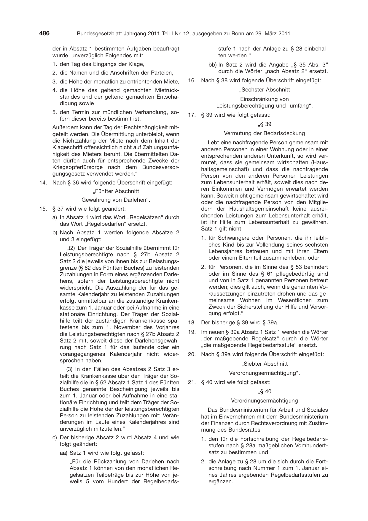 BGBl. 2011, Seite 486 — Originalseite als Abbildung