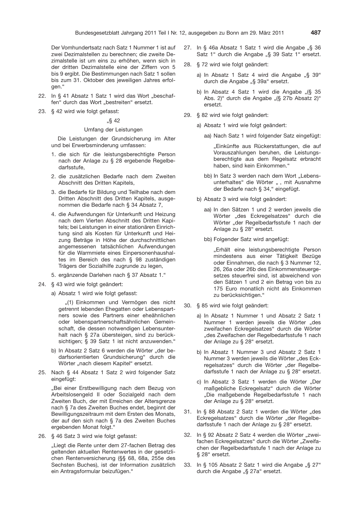 BGBl. 2011, Seite 487 — Originalseite als Abbildung