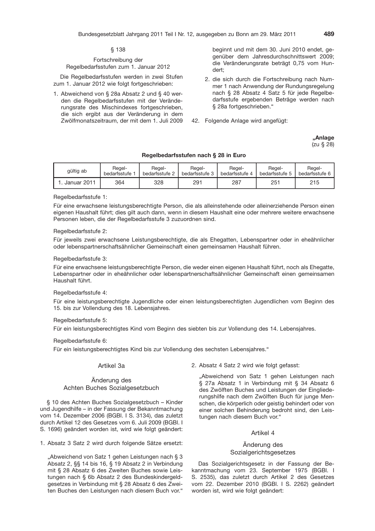 BGBl. 2011, Seite 489 — Originalseite als Abbildung