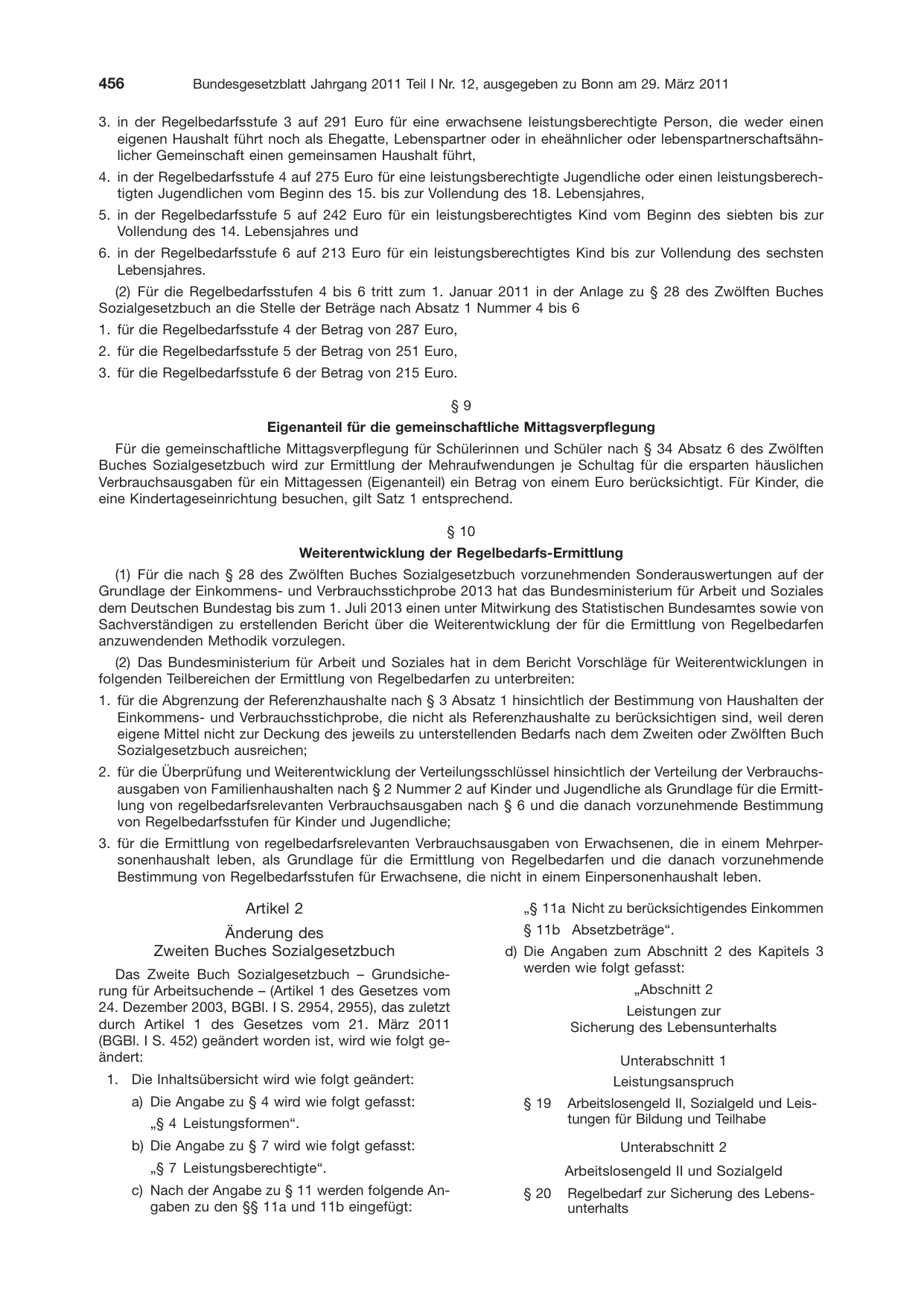 BGBl. 2011, Seite 456 — Originalseite als Abbildung