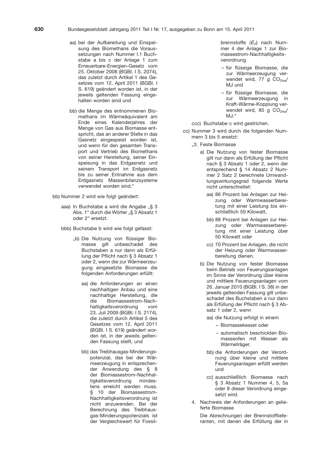 BGBl. 2011, Seite 630 — Originalseite als Abbildung