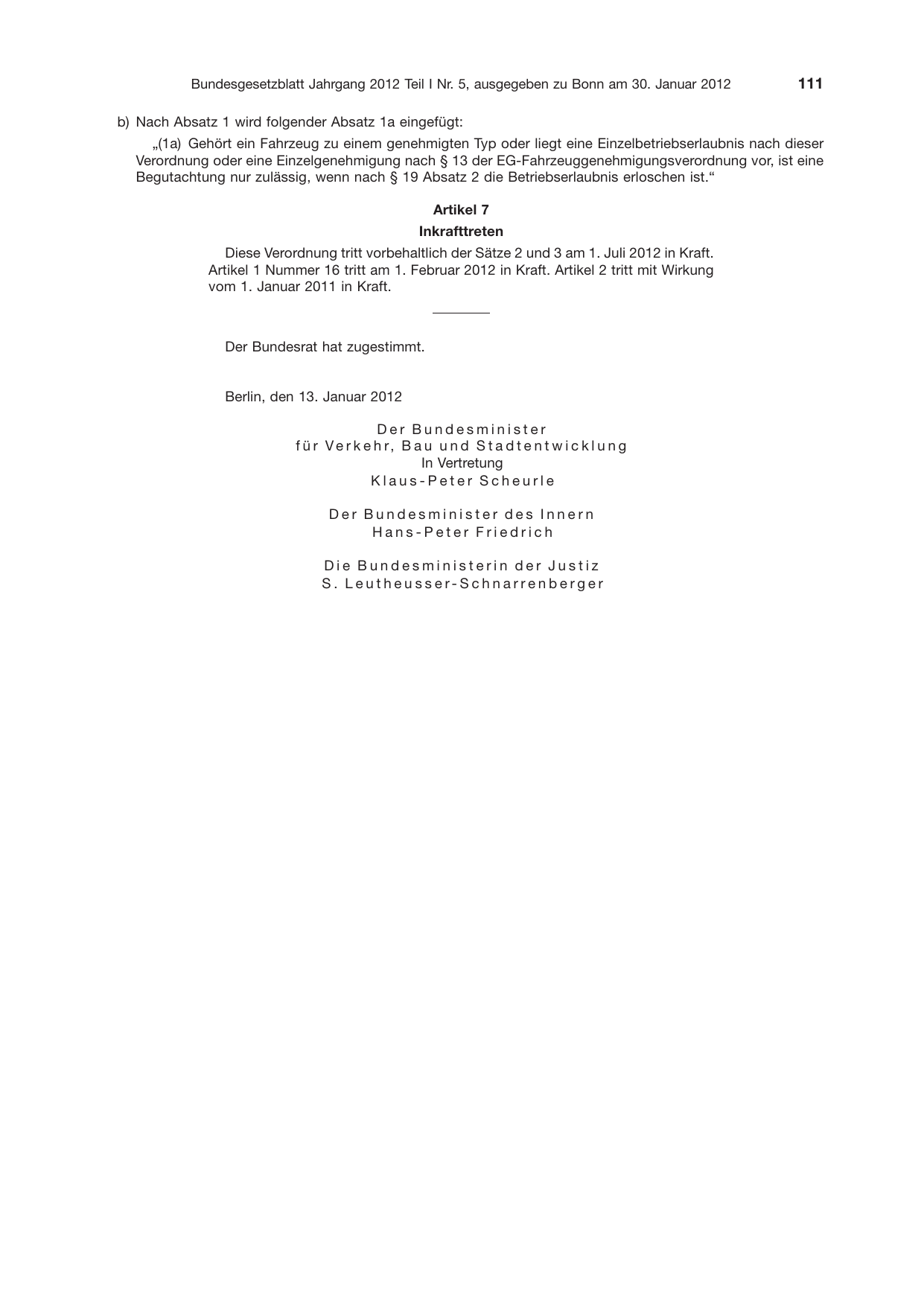 BGBl. 2012, Seite 111 — Originalseite als Abbildung