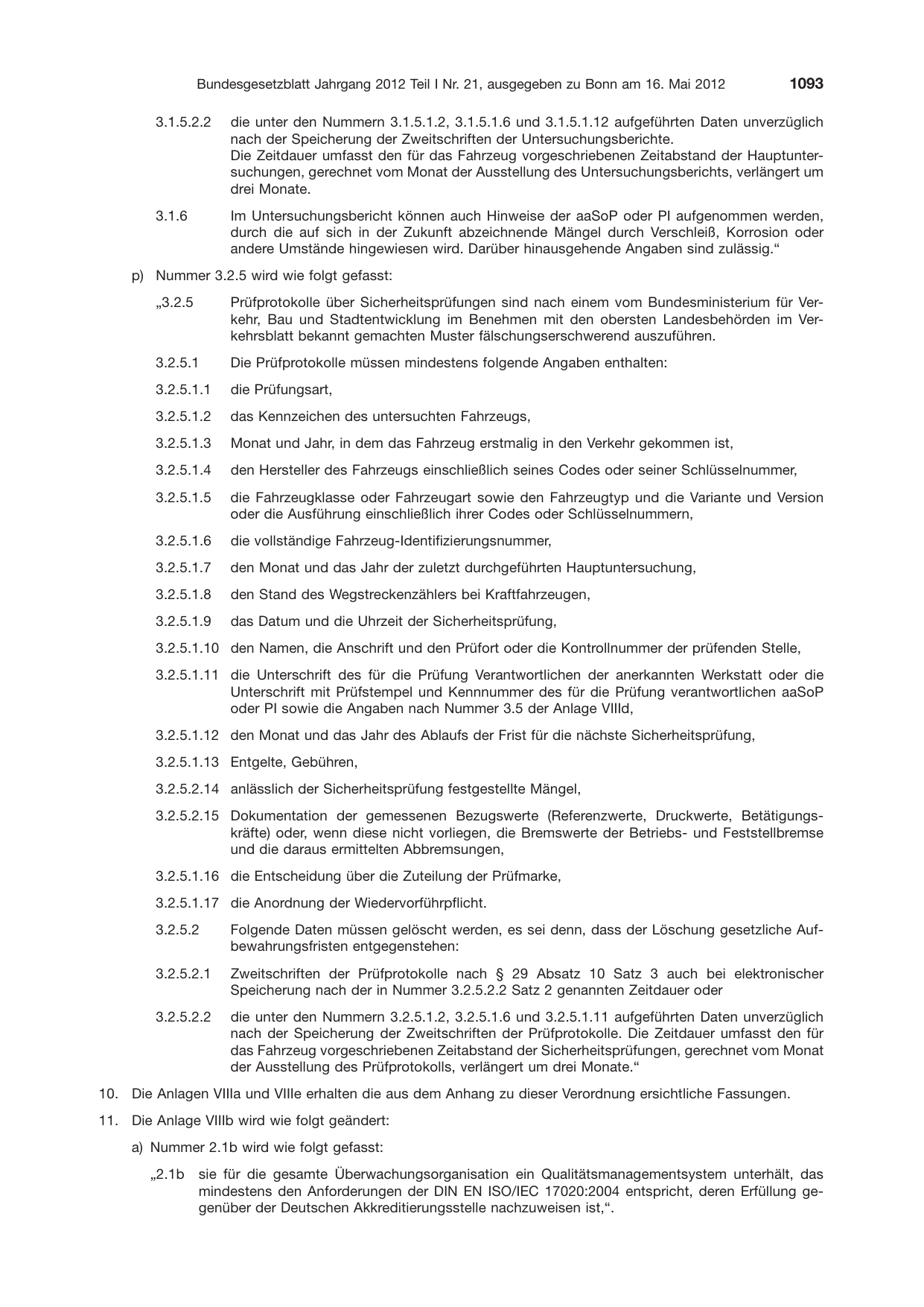 BGBl. 2012, Seite 1093 — Originalseite als Abbildung