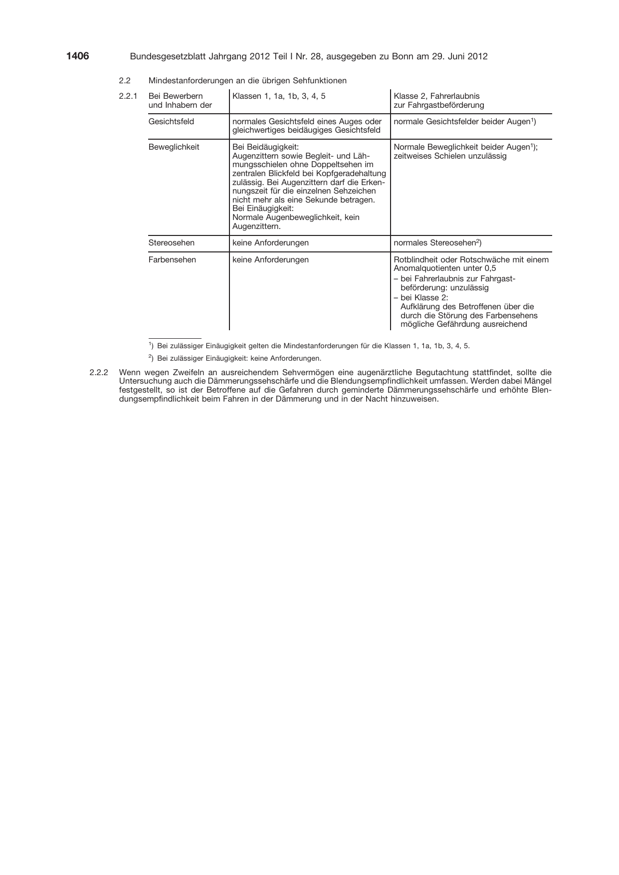 BGBl. 2012, Seite 1406 — Originalseite als Abbildung