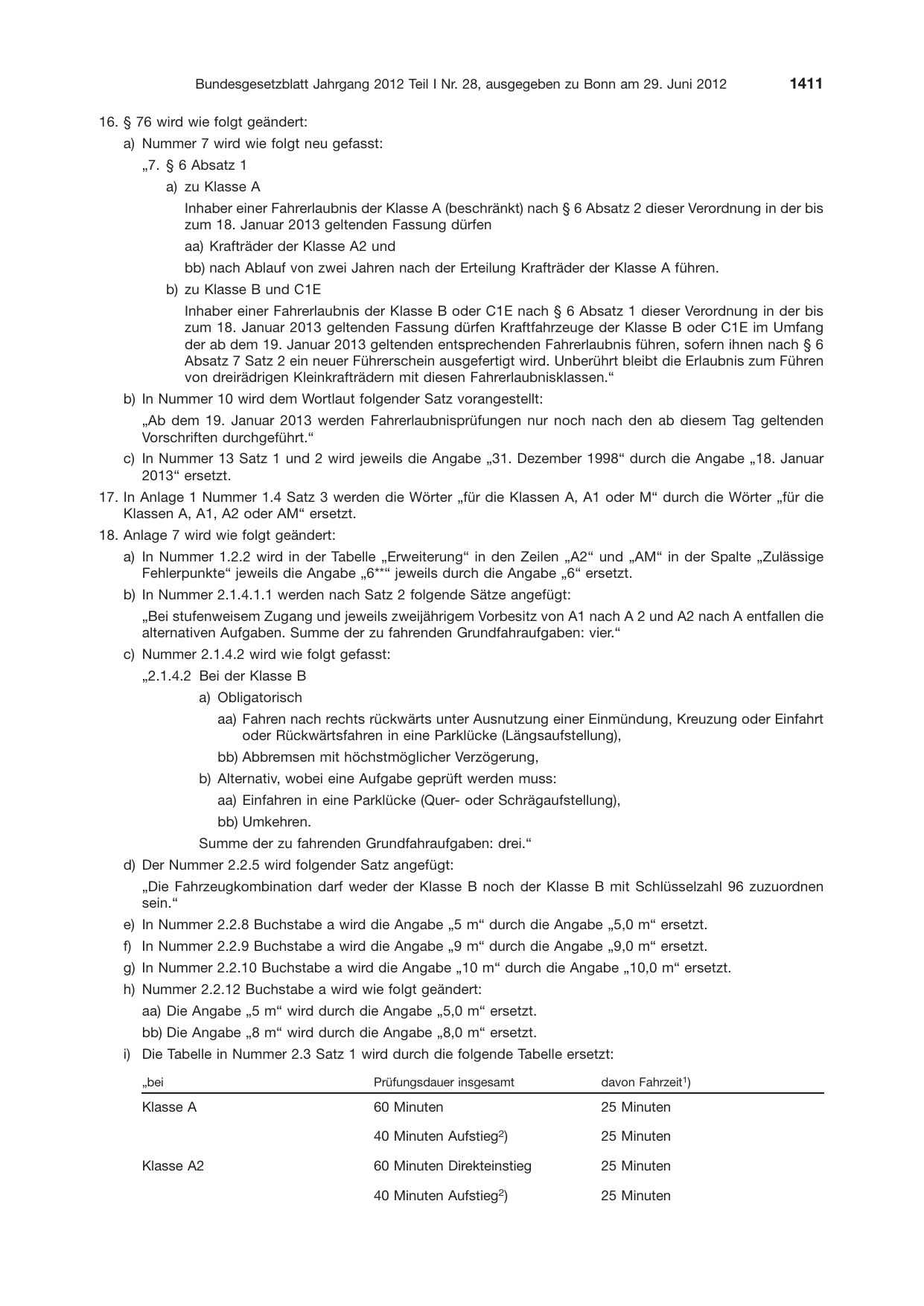 BGBl. 2012, Seite 1411 — Originalseite als Abbildung