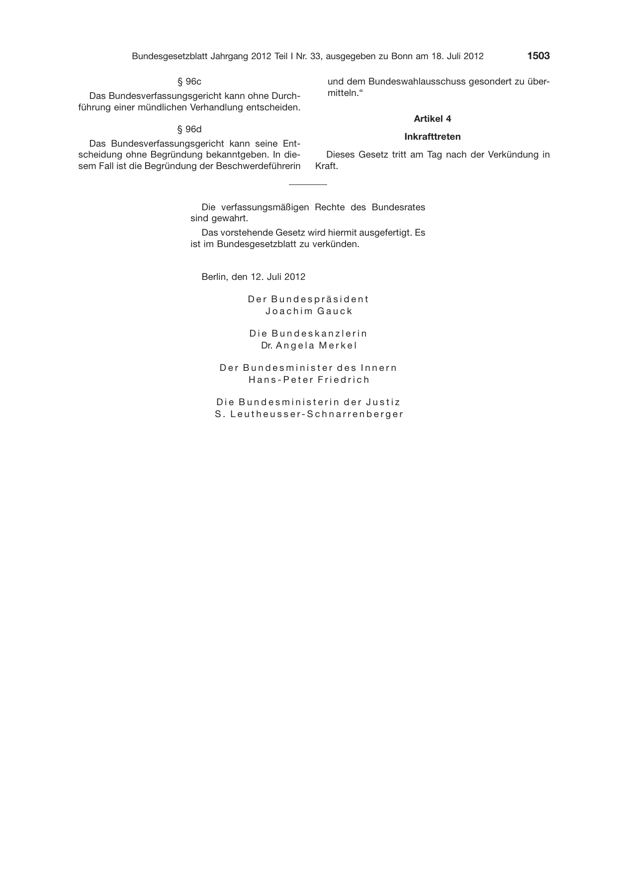 BGBl. 2012, Seite 1503 — Originalseite als Abbildung