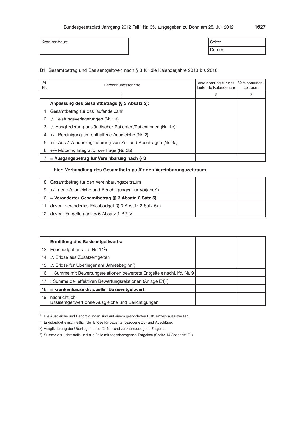 BGBl. 2012, Seite 1627 — Originalseite als Abbildung