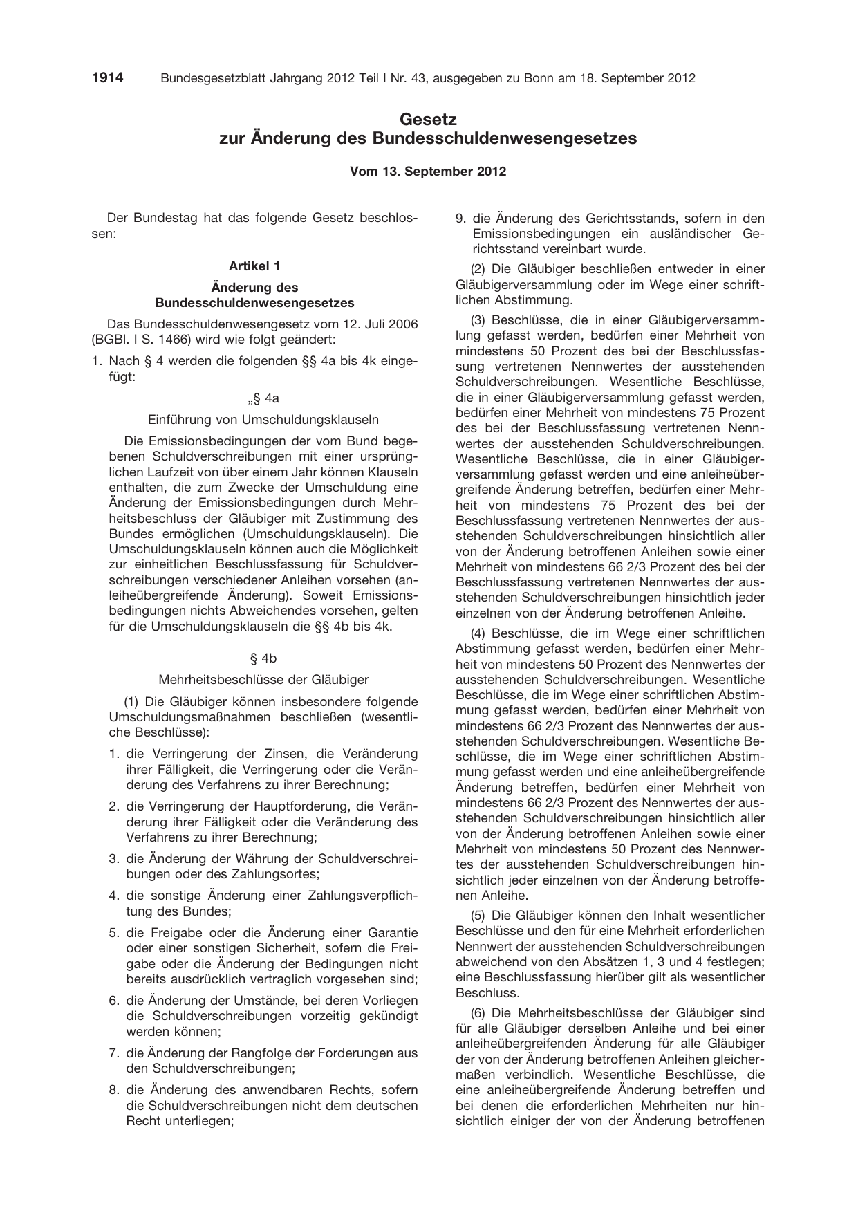 BGBl. 2012, Seite 1914 — Originalseite als Abbildung