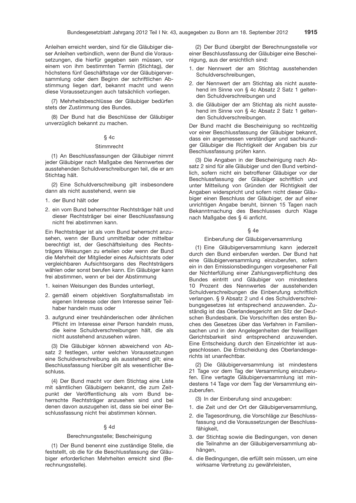 BGBl. 2012, Seite 1915 — Originalseite als Abbildung