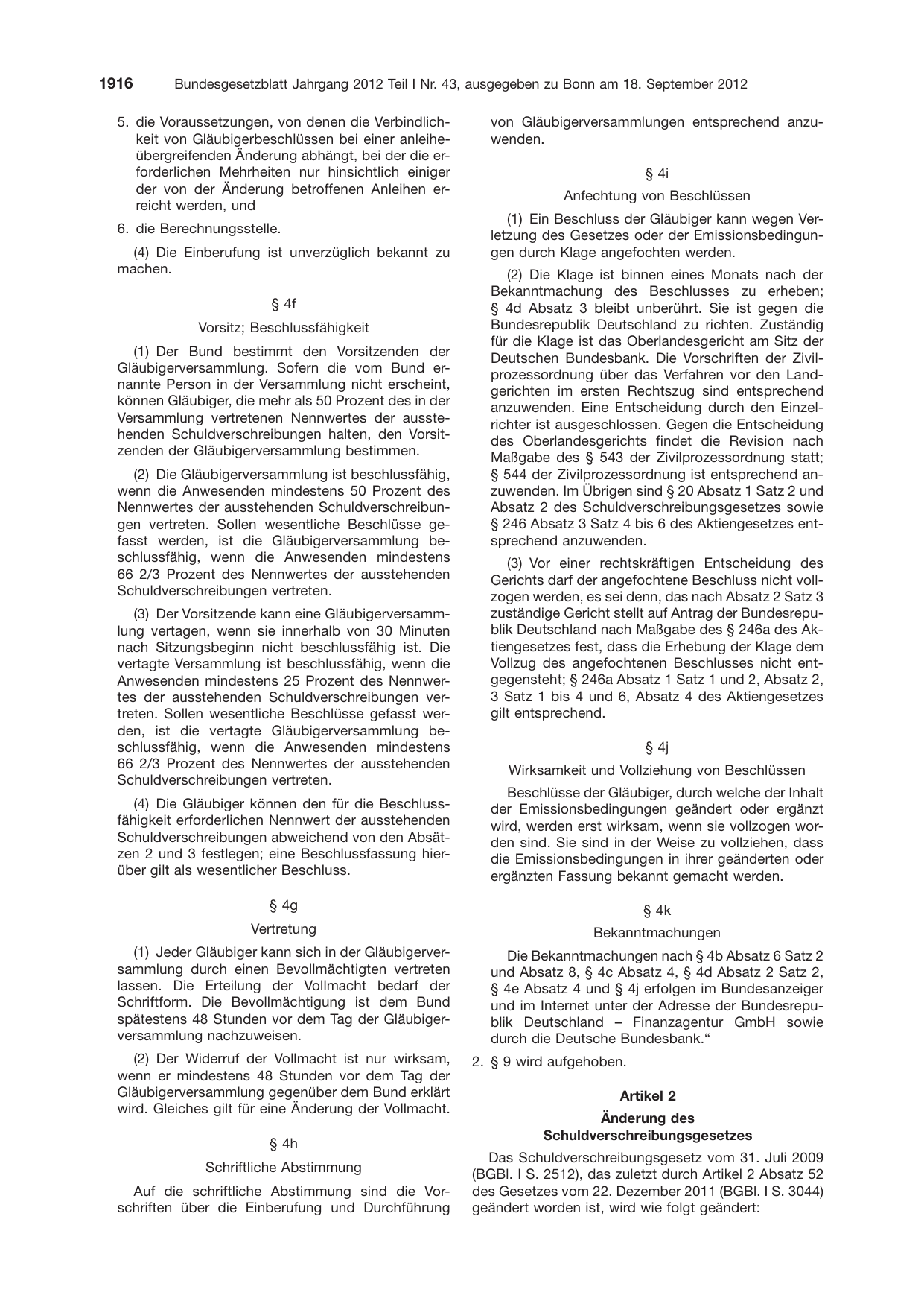 BGBl. 2012, Seite 1916 — Originalseite als Abbildung
