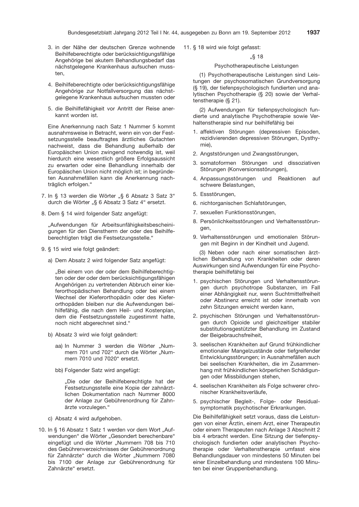 BGBl. 2012, Seite 1937 — Originalseite als Abbildung