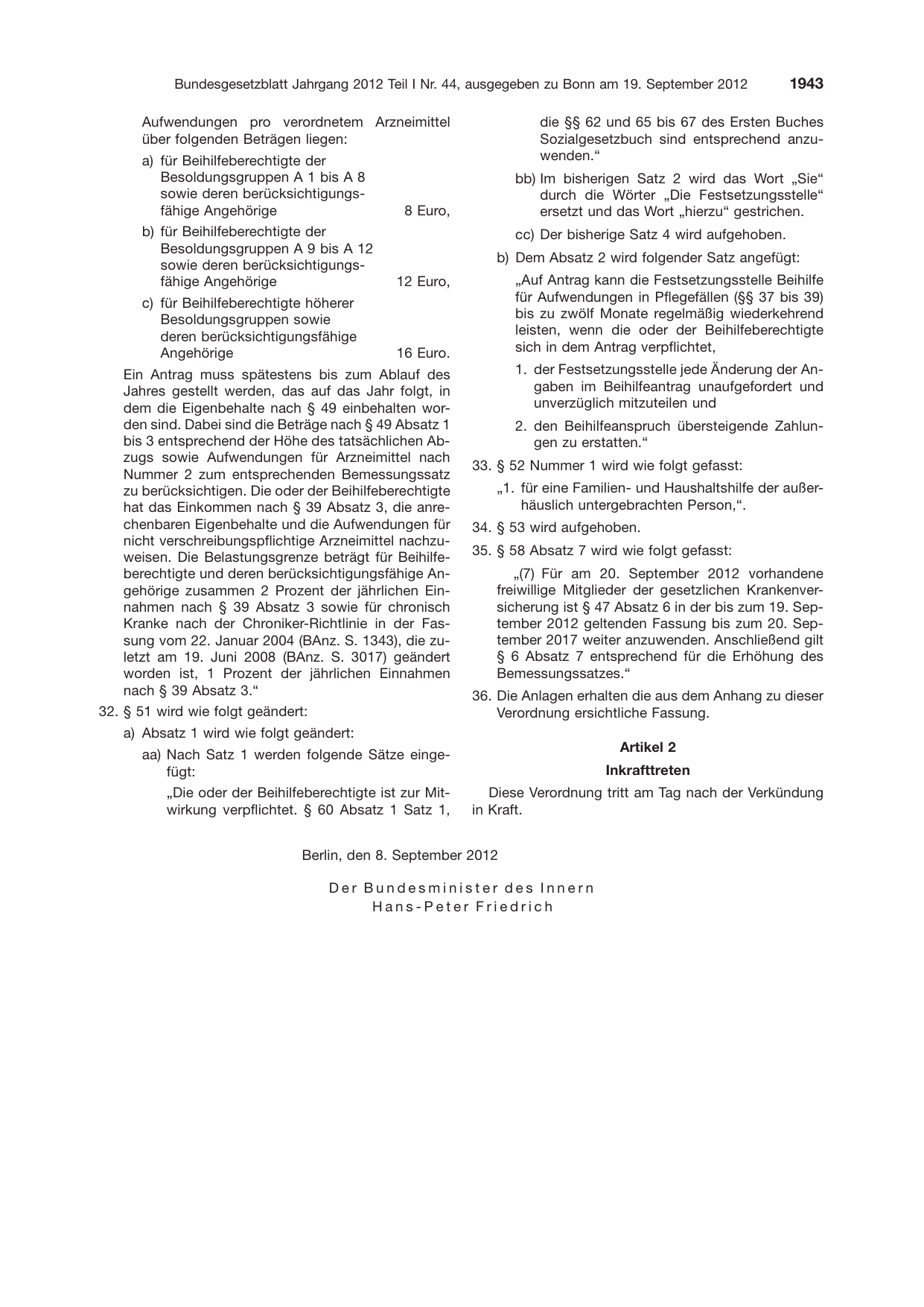 BGBl. 2012, Seite 1943 — Originalseite als Abbildung