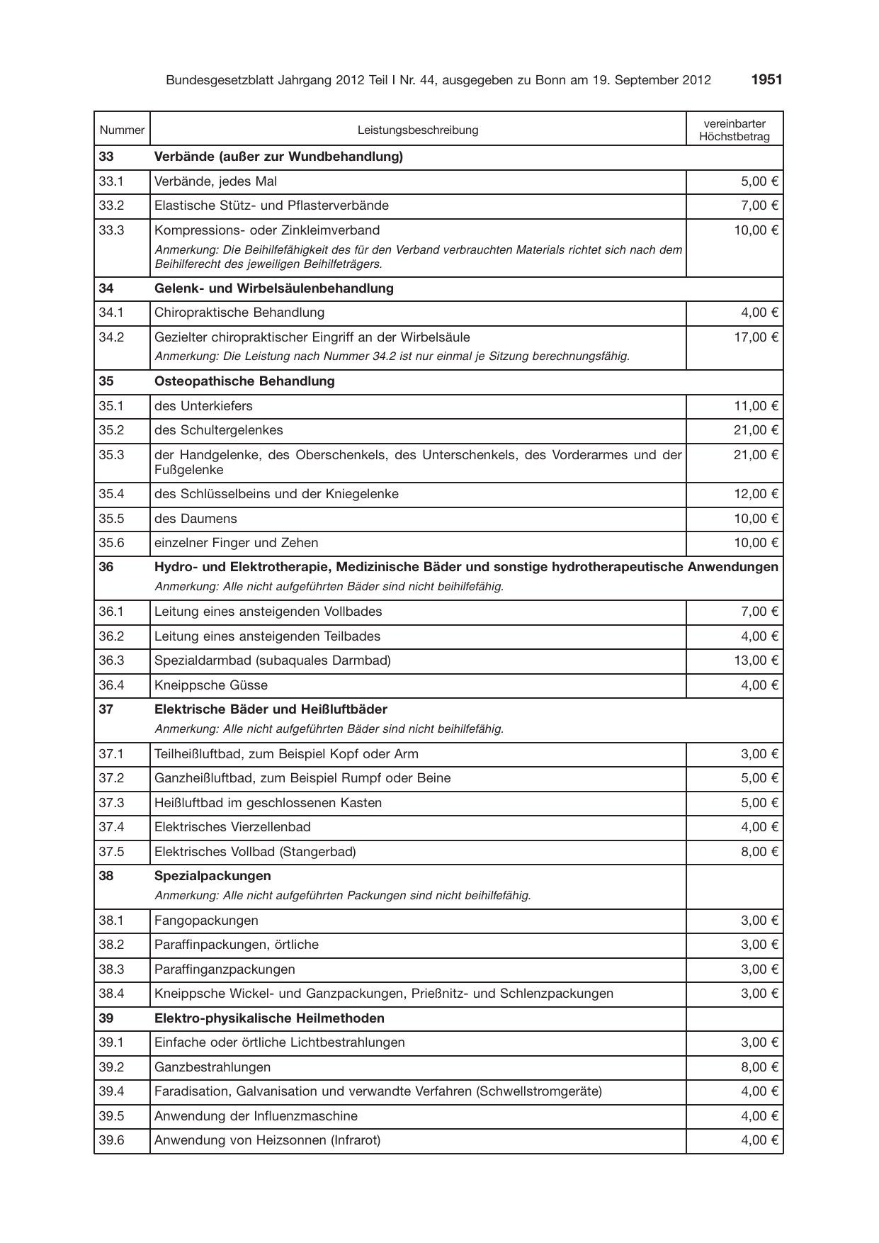 BGBl. 2012, Seite 1951 — Originalseite als Abbildung