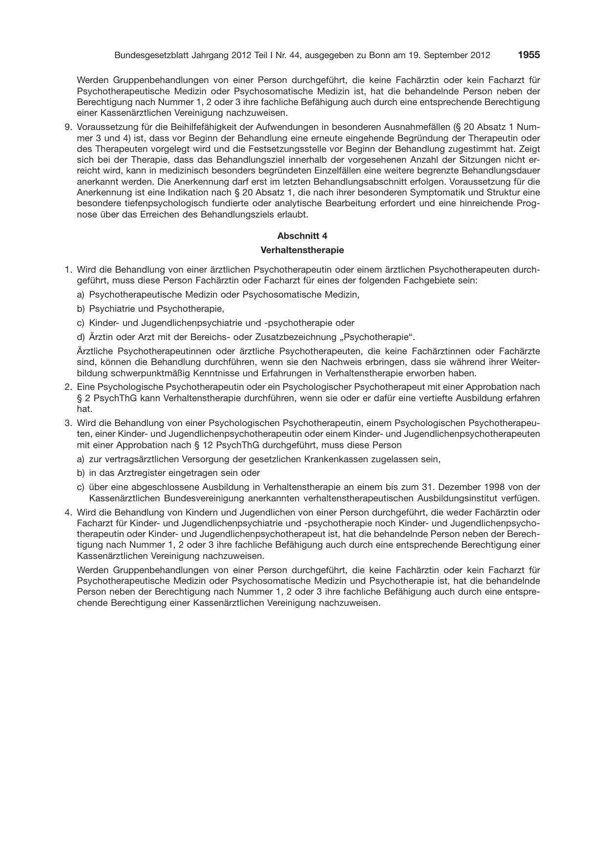 BGBl. 2012, Seite 1955 — Originalseite als Abbildung