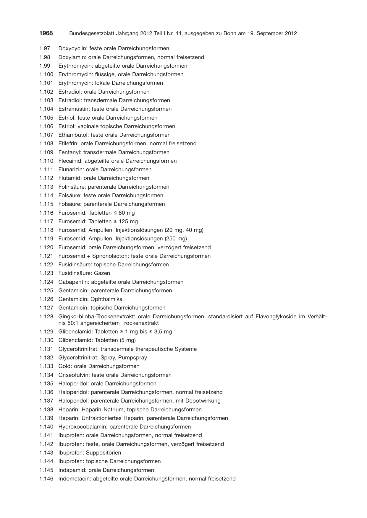 BGBl. 2012, Seite 1968 — Originalseite als Abbildung