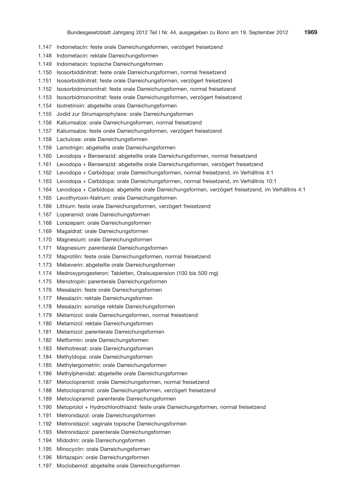 BGBl. 2012, Seite 1969 — Originalseite als Abbildung