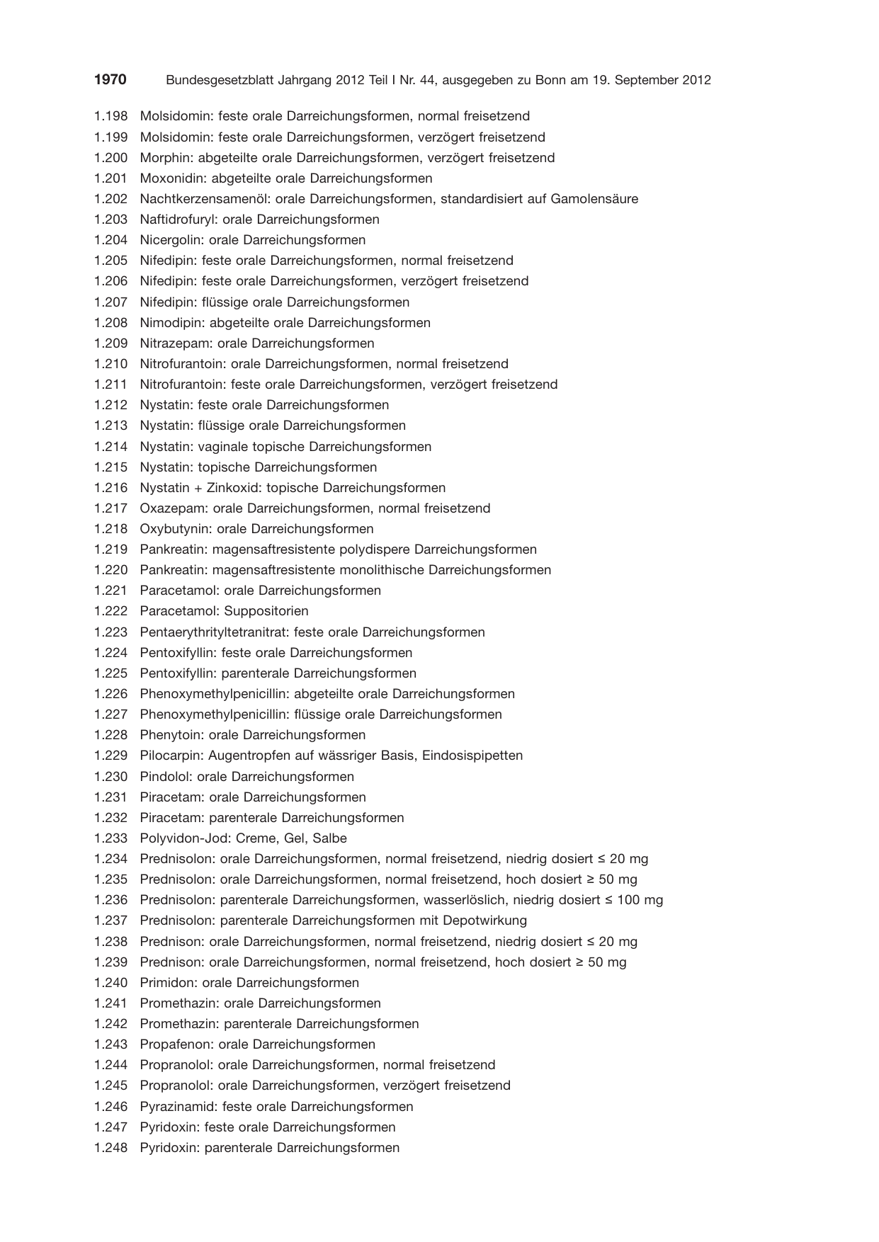 BGBl. 2012, Seite 1970 — Originalseite als Abbildung