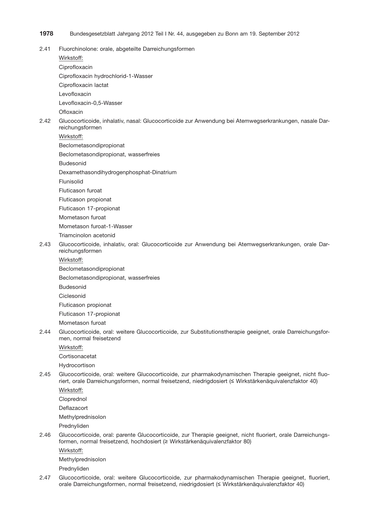 BGBl. 2012, Seite 1978 — Originalseite als Abbildung