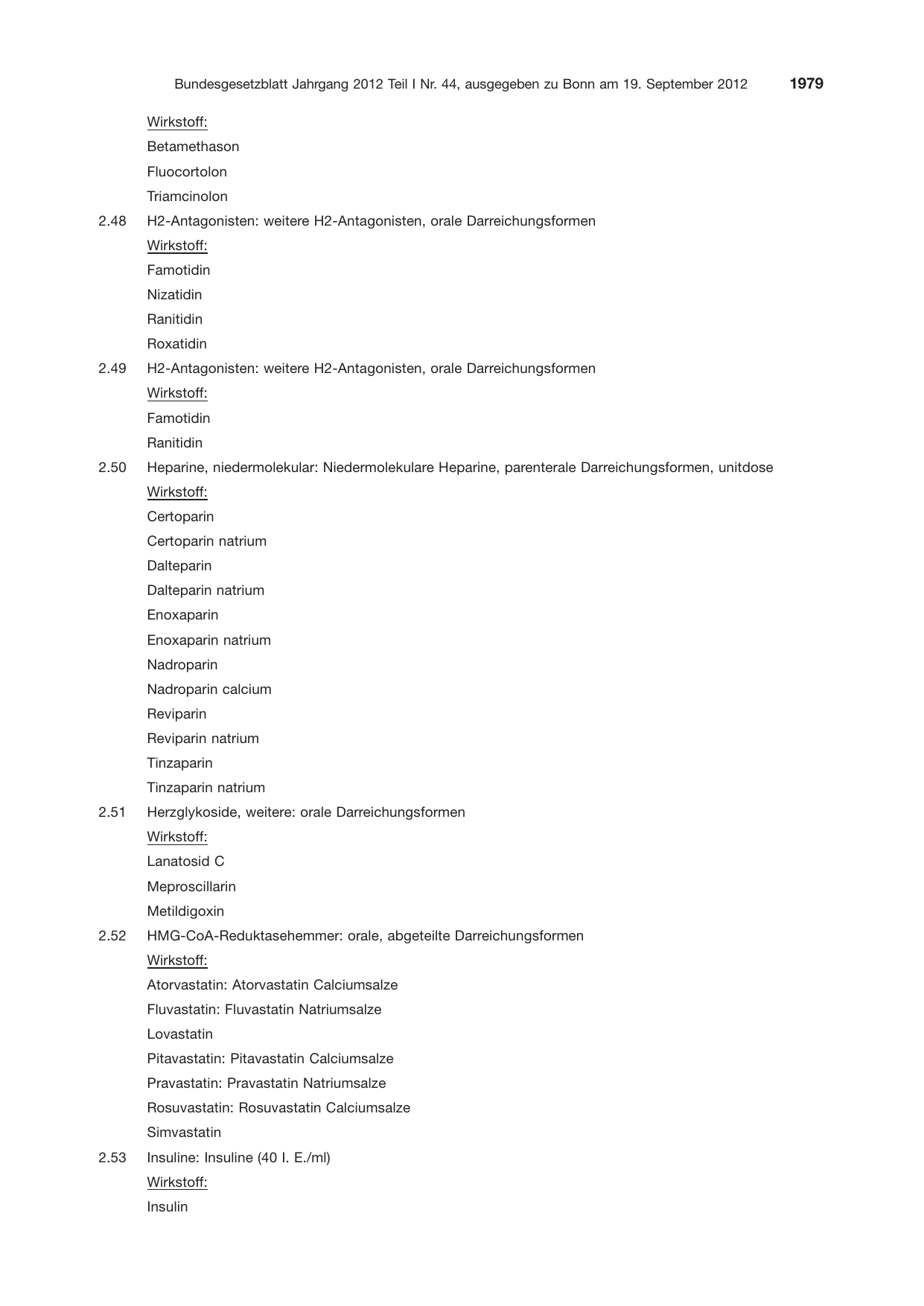 BGBl. 2012, Seite 1979 — Originalseite als Abbildung