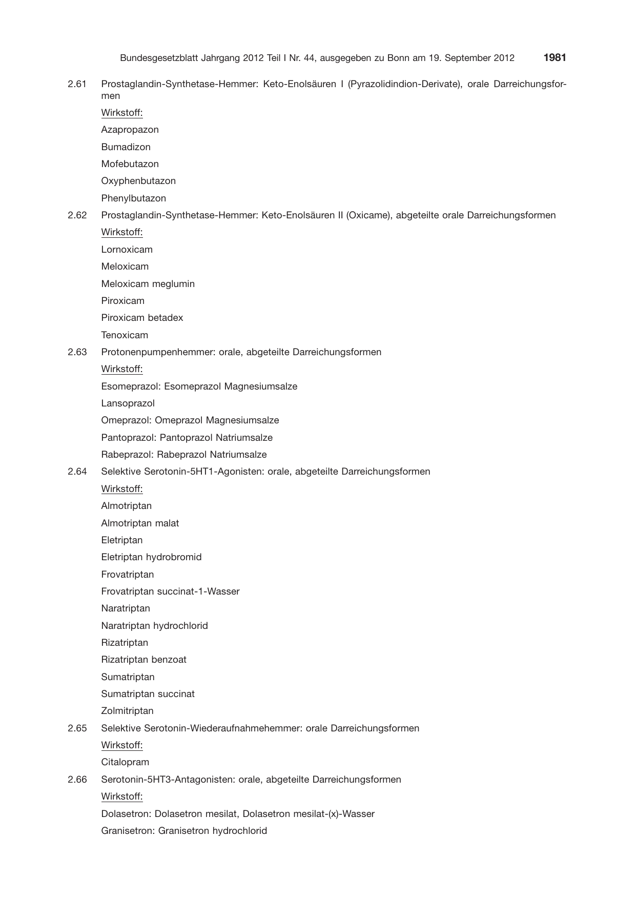 BGBl. 2012, Seite 1981 — Originalseite als Abbildung