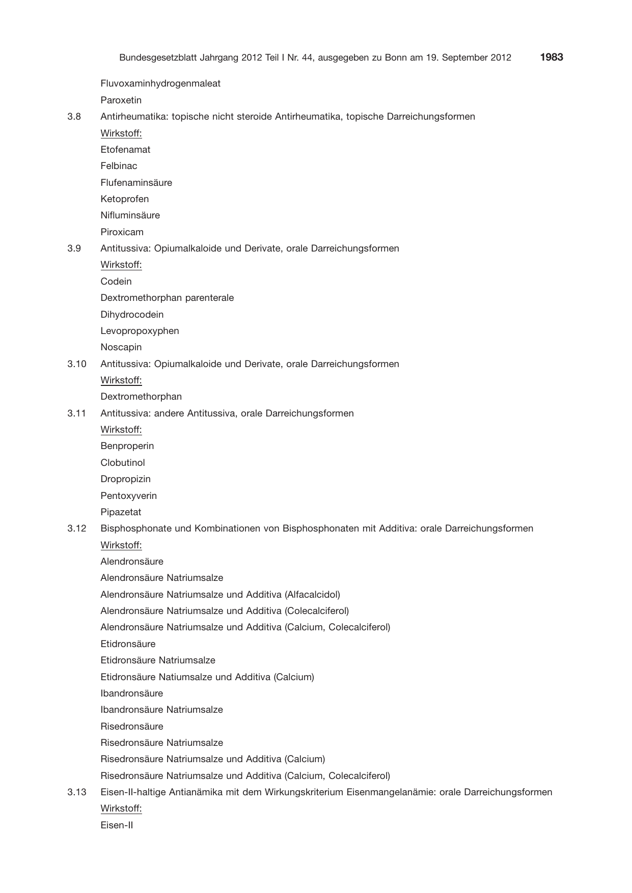 BGBl. 2012, Seite 1983 — Originalseite als Abbildung