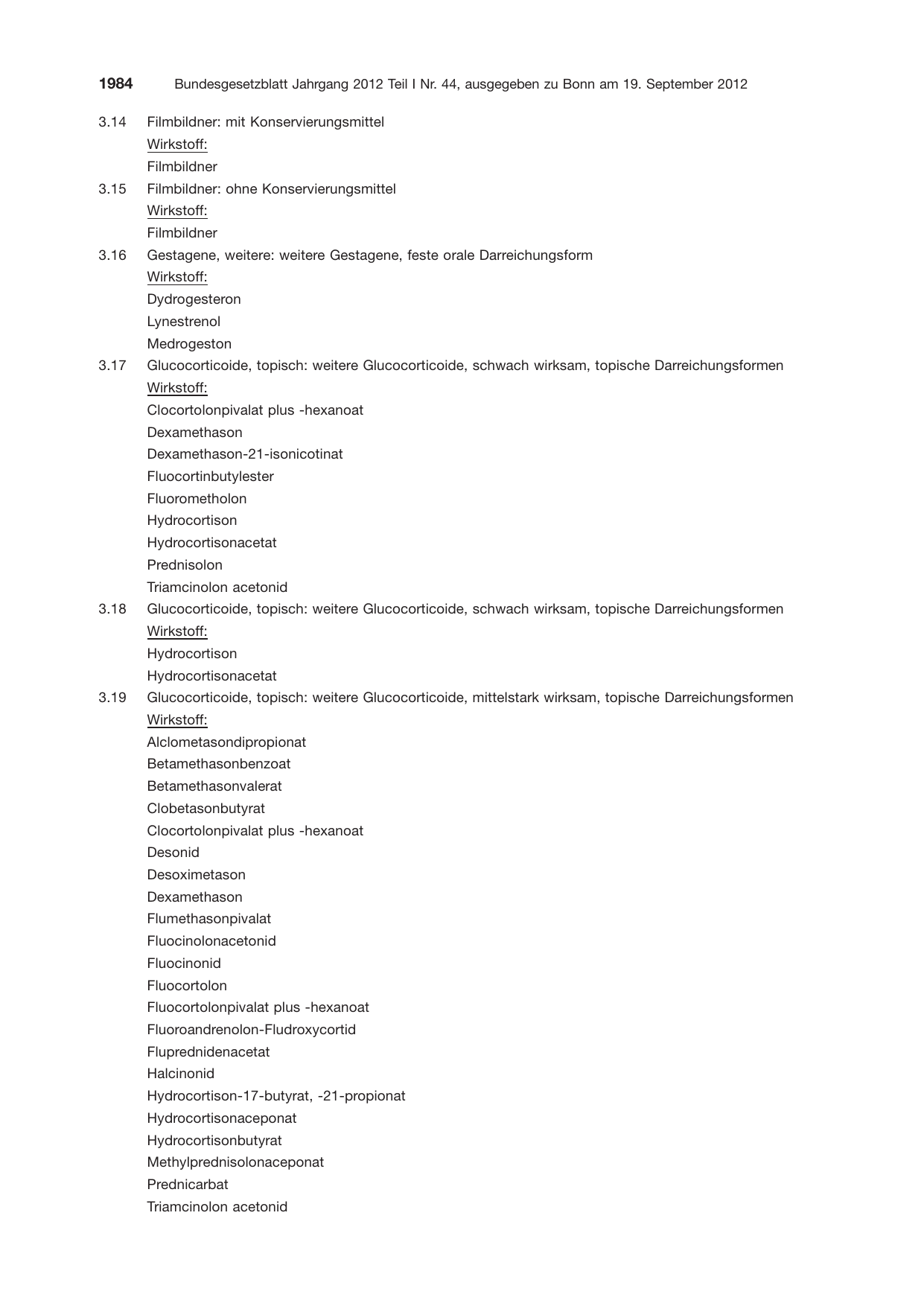 BGBl. 2012, Seite 1984 — Originalseite als Abbildung