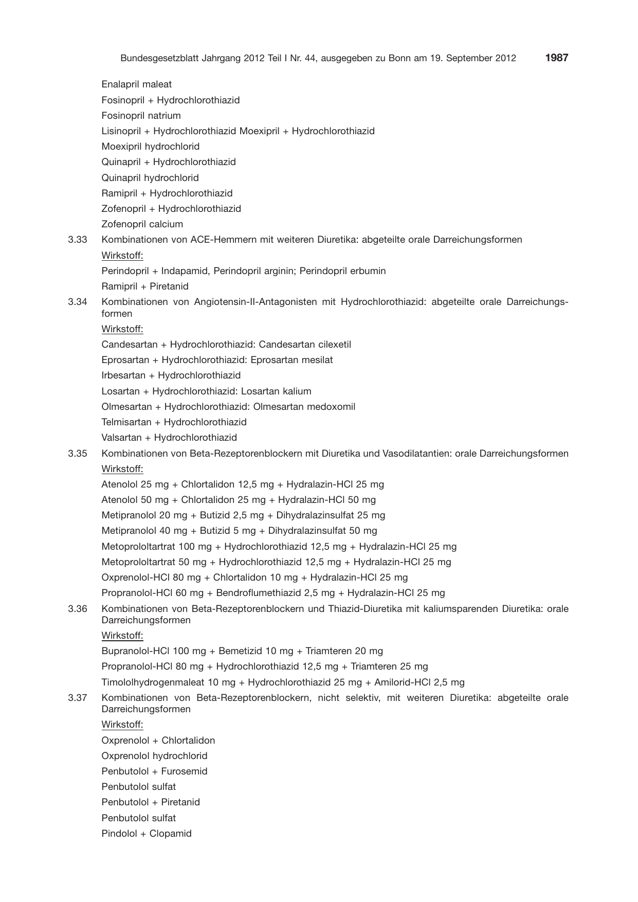 BGBl. 2012, Seite 1987 — Originalseite als Abbildung