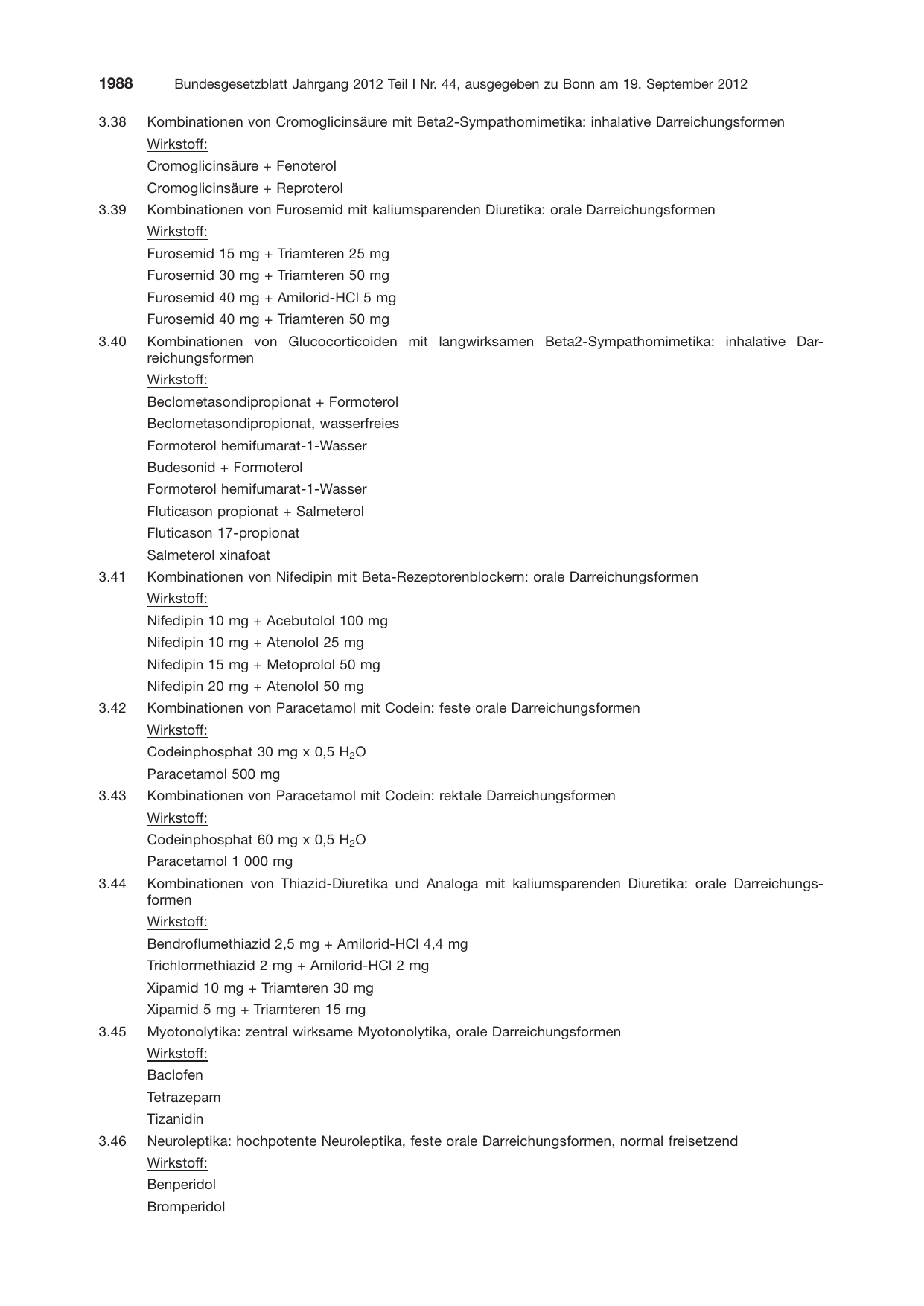 BGBl. 2012, Seite 1988 — Originalseite als Abbildung