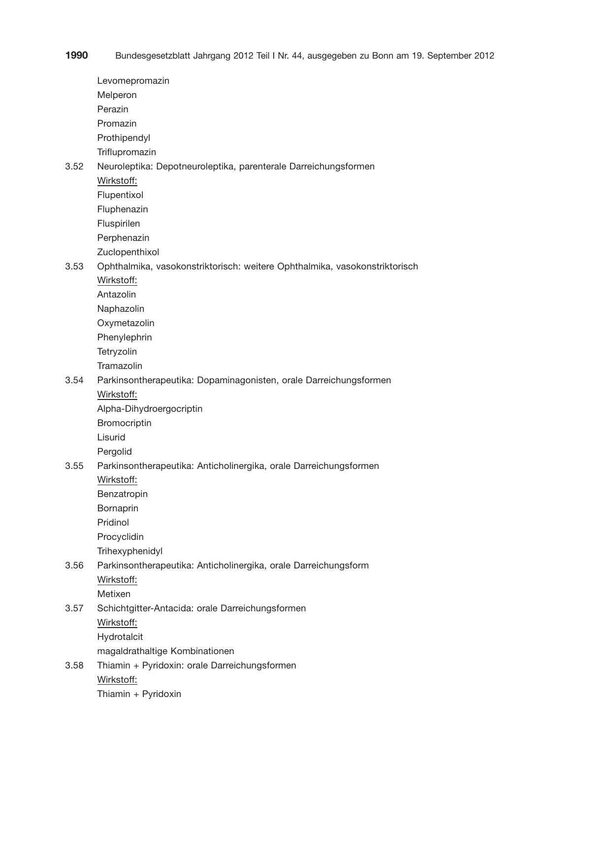 BGBl. 2012, Seite 1990 — Originalseite als Abbildung