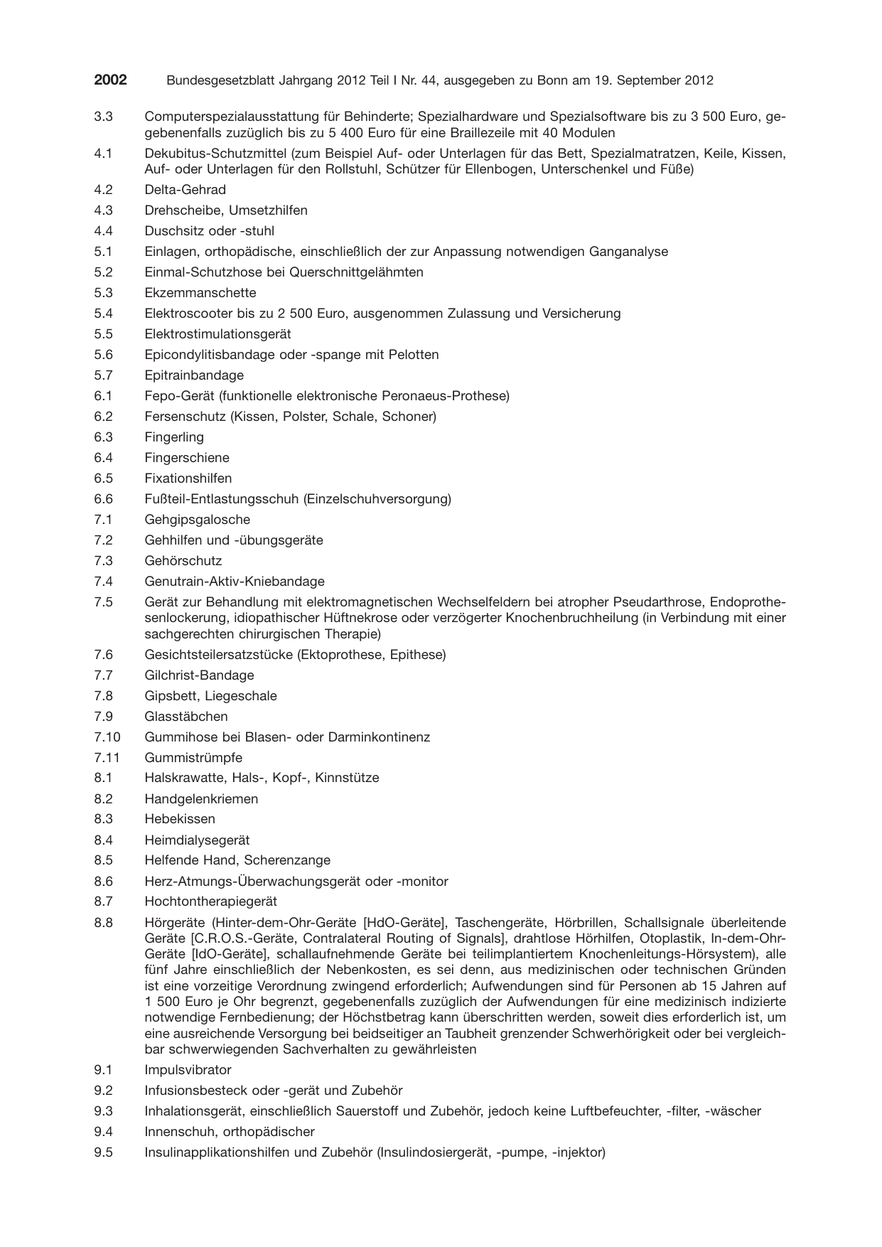 BGBl. 2012, Seite 2002 — Originalseite als Abbildung