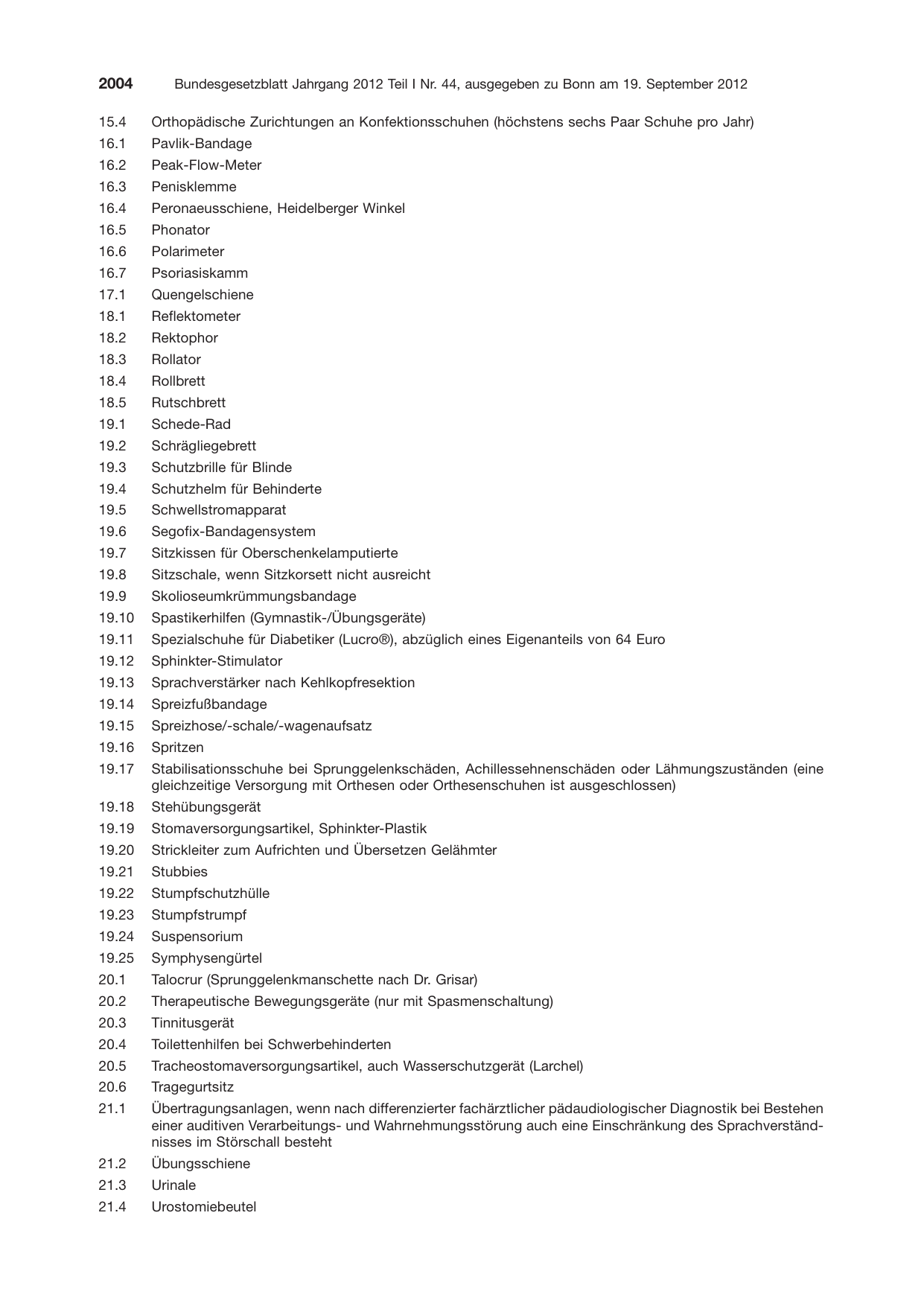 BGBl. 2012, Seite 2004 — Originalseite als Abbildung