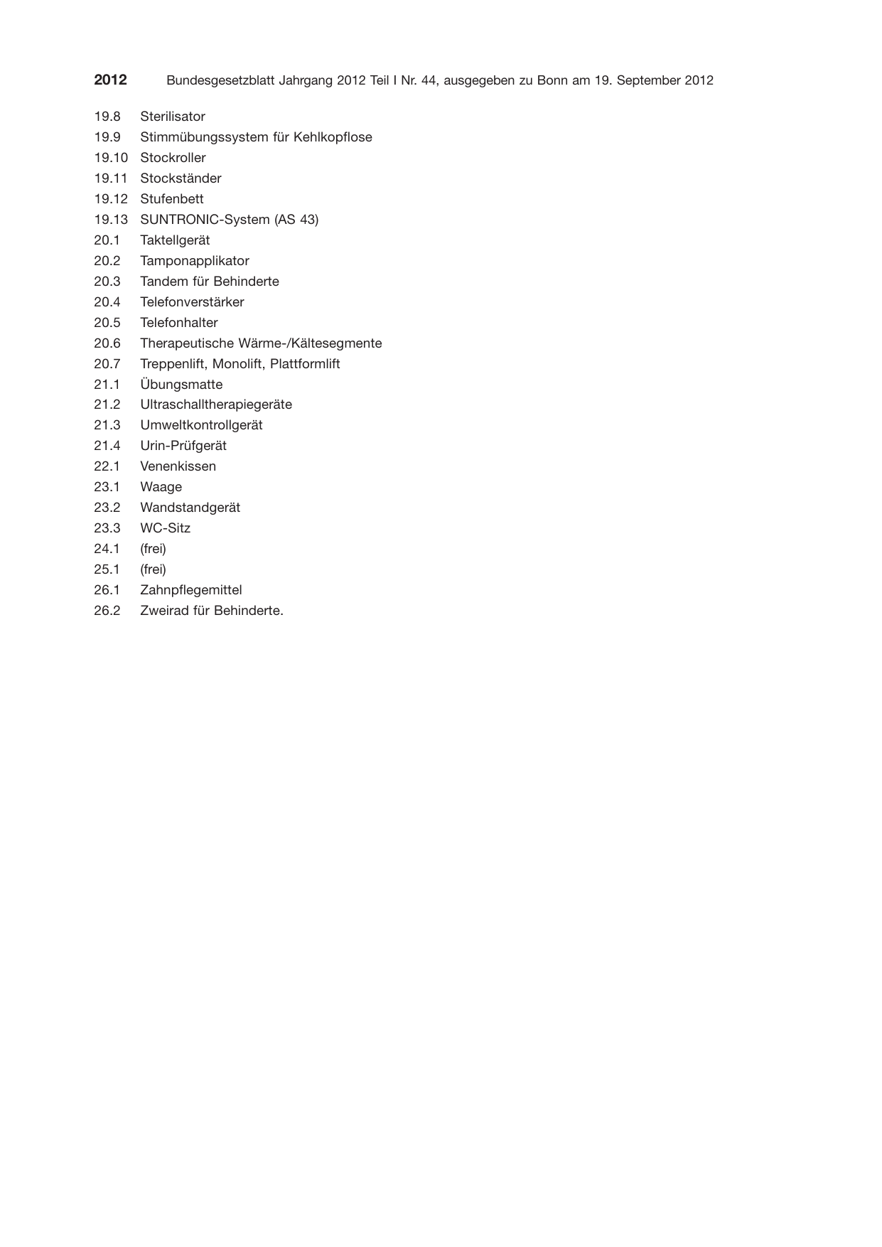BGBl. 2012, Seite 2012 — Originalseite als Abbildung