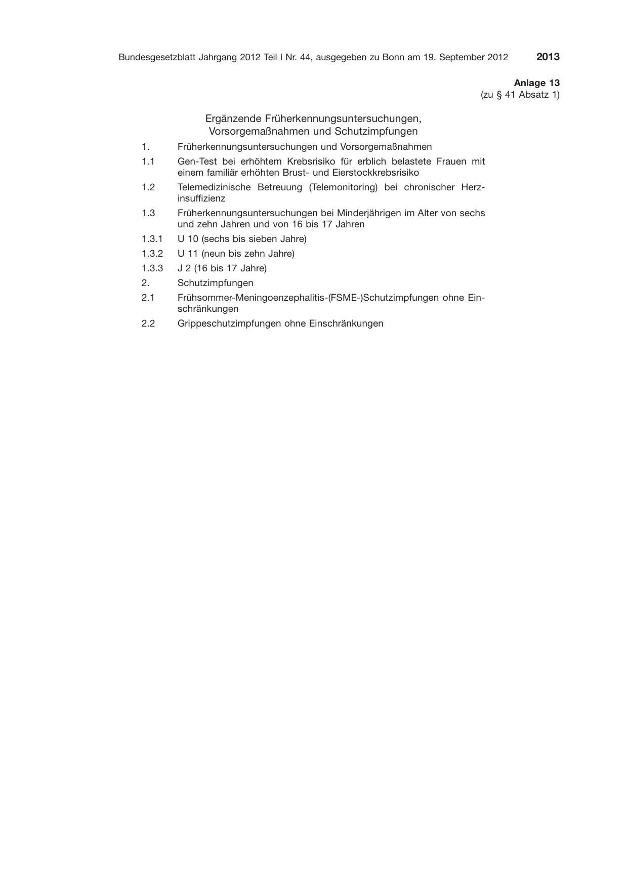BGBl. 2012, Seite 2013 — Originalseite als Abbildung